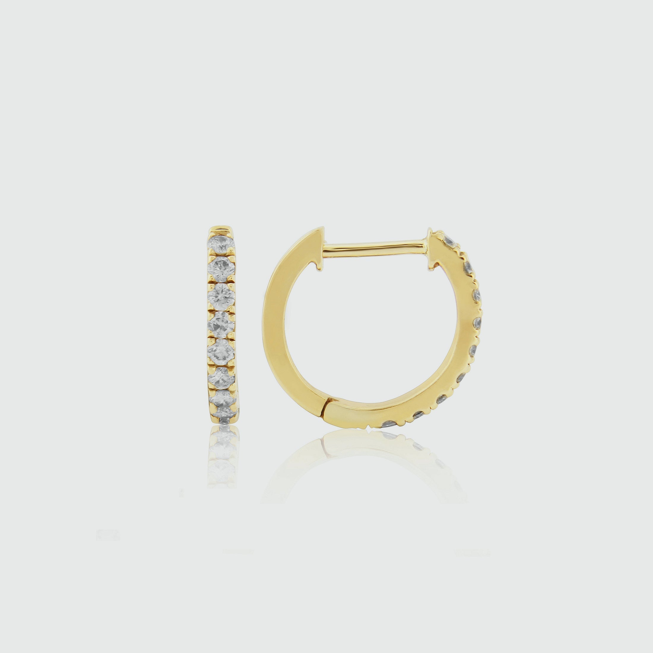 Dovehouse Gold Vermeil & Cubic Zirconia Hoop Earrings