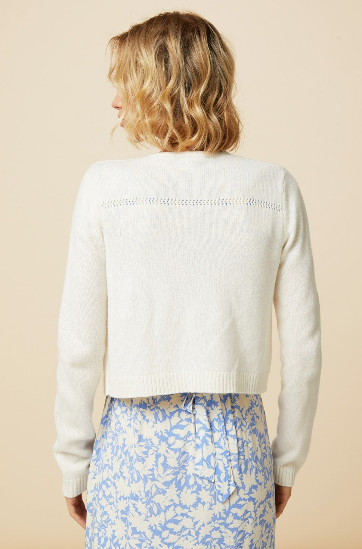 Merino Wool Edge to Edge Cardigan | Ivory