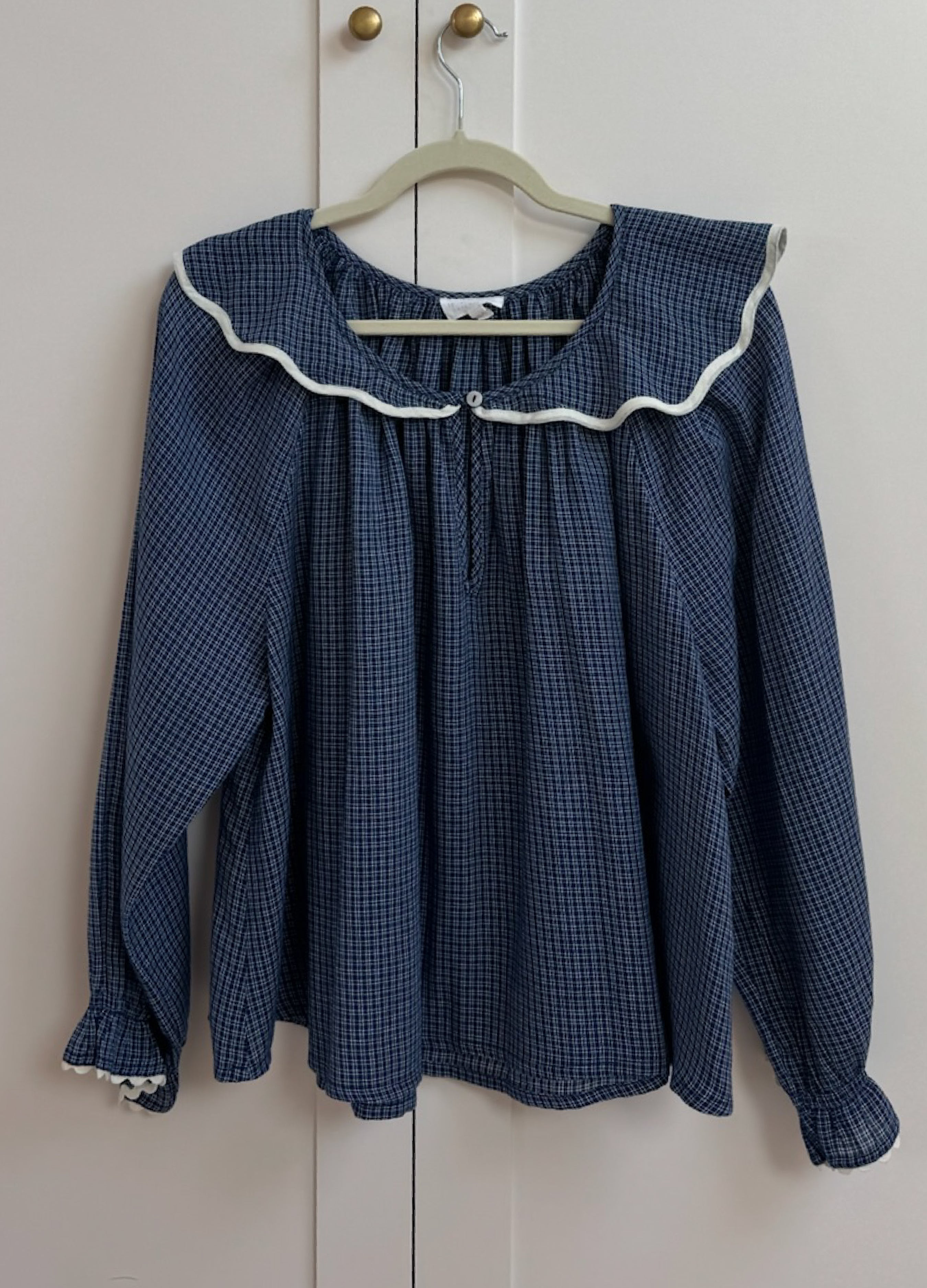 Katharine Blouse - Denim Check
