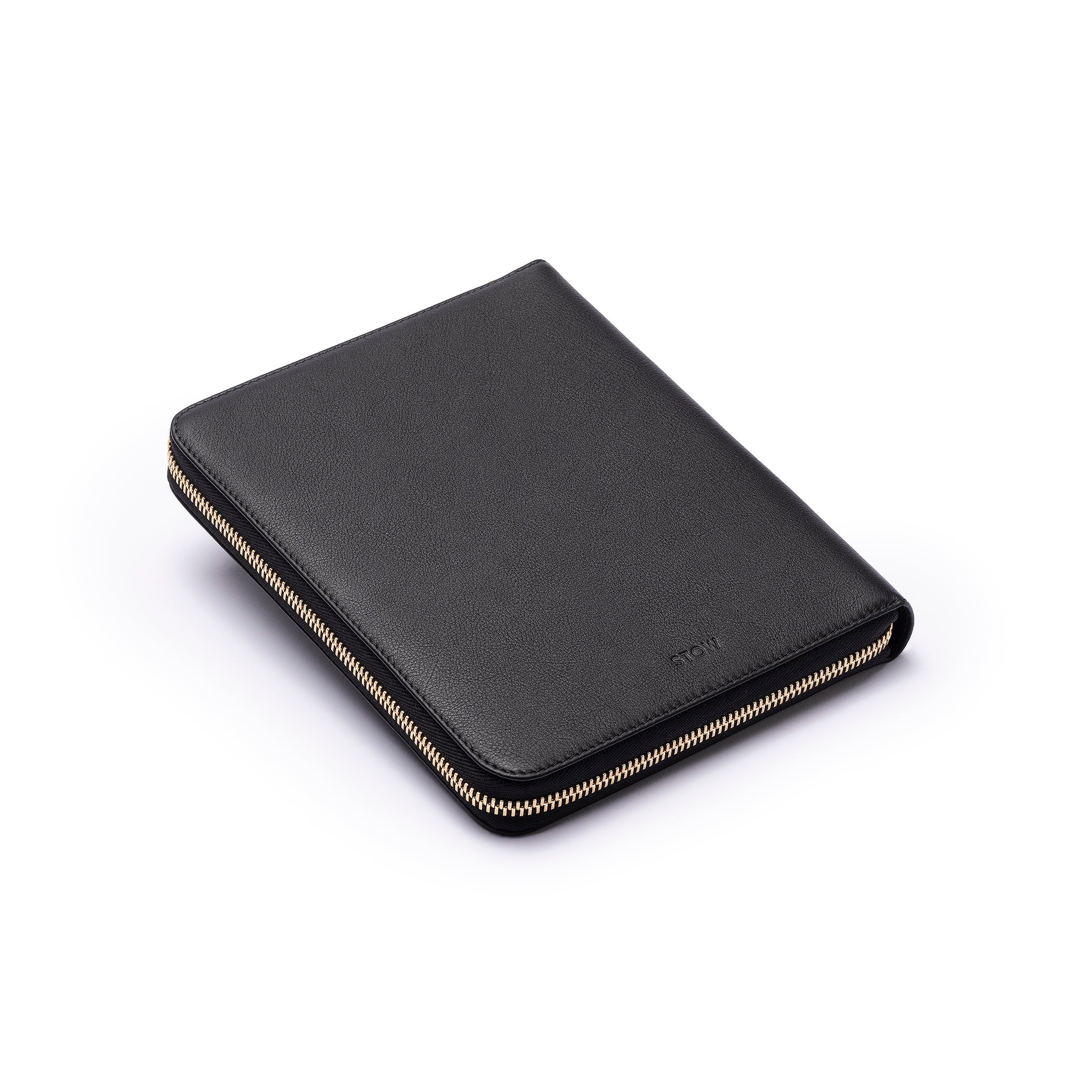 First Class Folio - Black Smooth Leather
