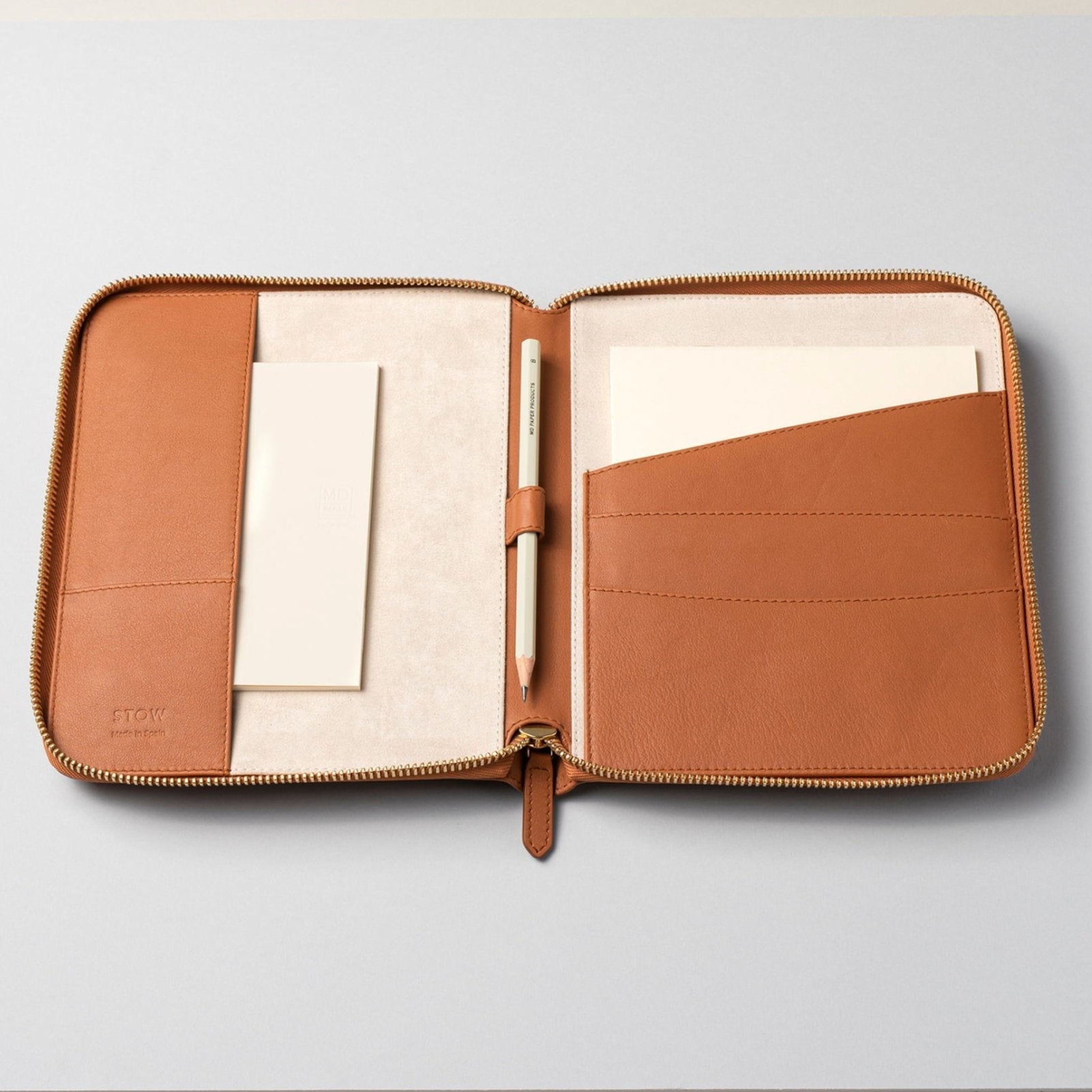 First Class Folio - Earth Tan Smooth Leather