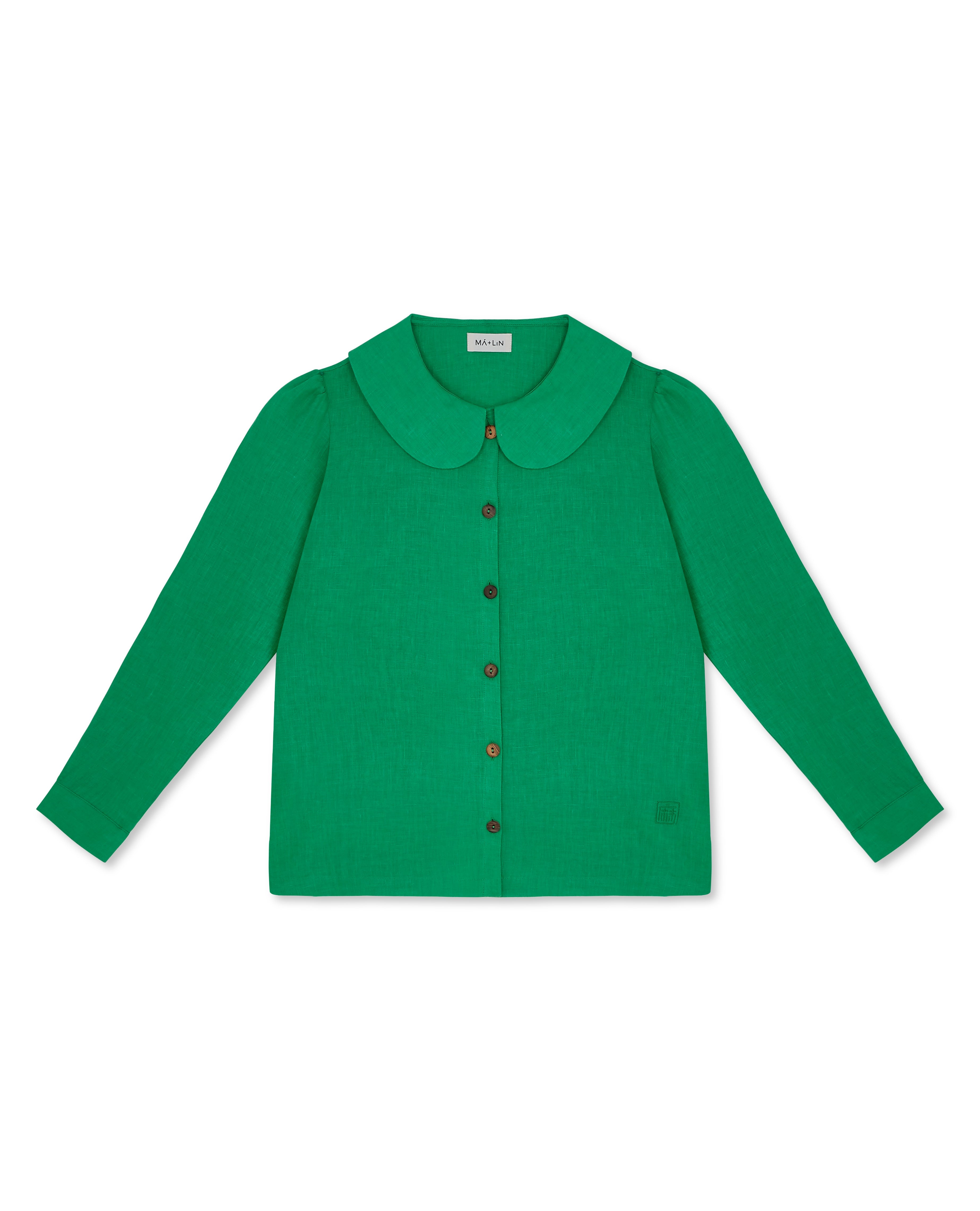 Claudine Linen Blouse - Jade