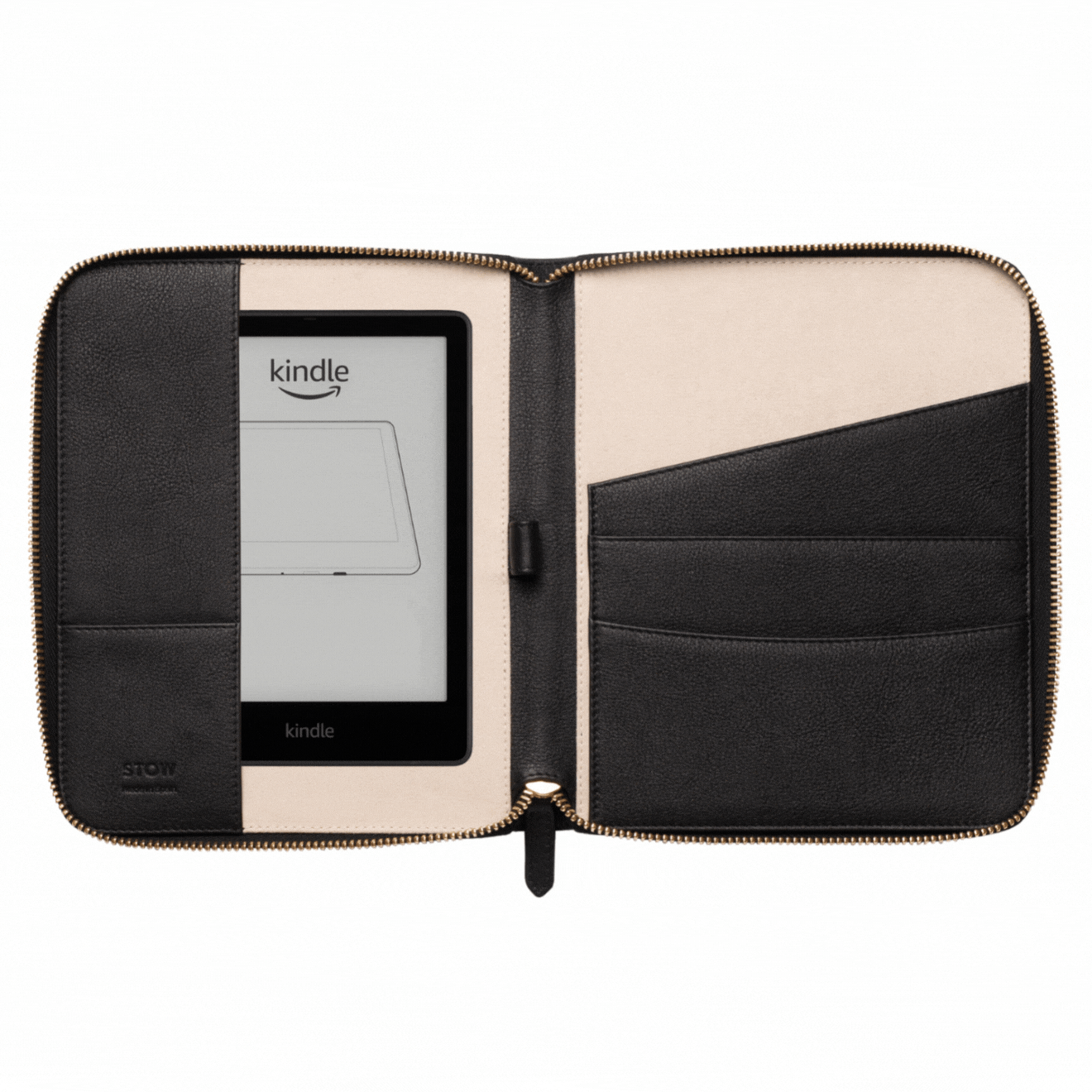 First Class Folio - Black Smooth Leather