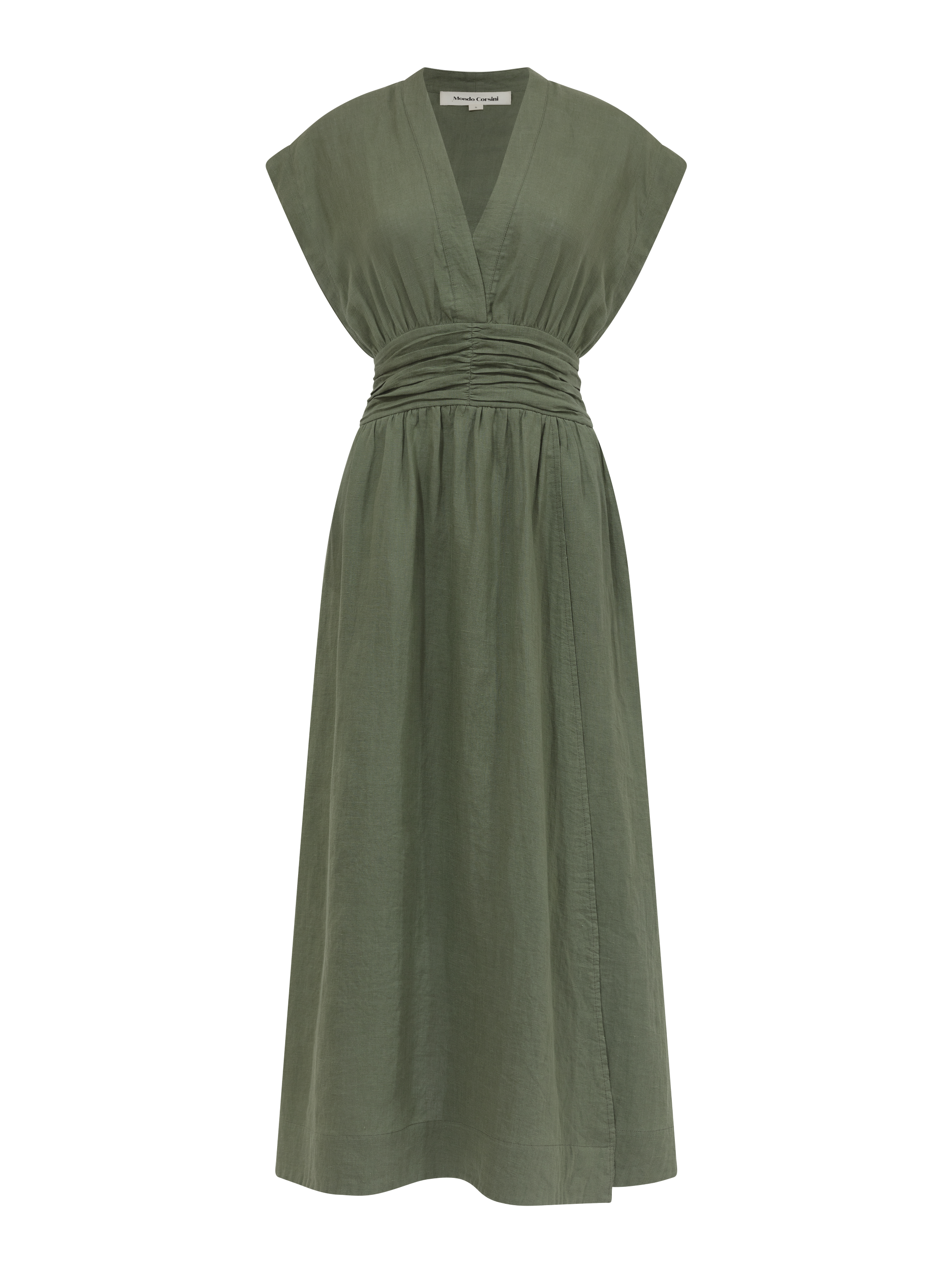 GEORGIA - Moss Linen Dress