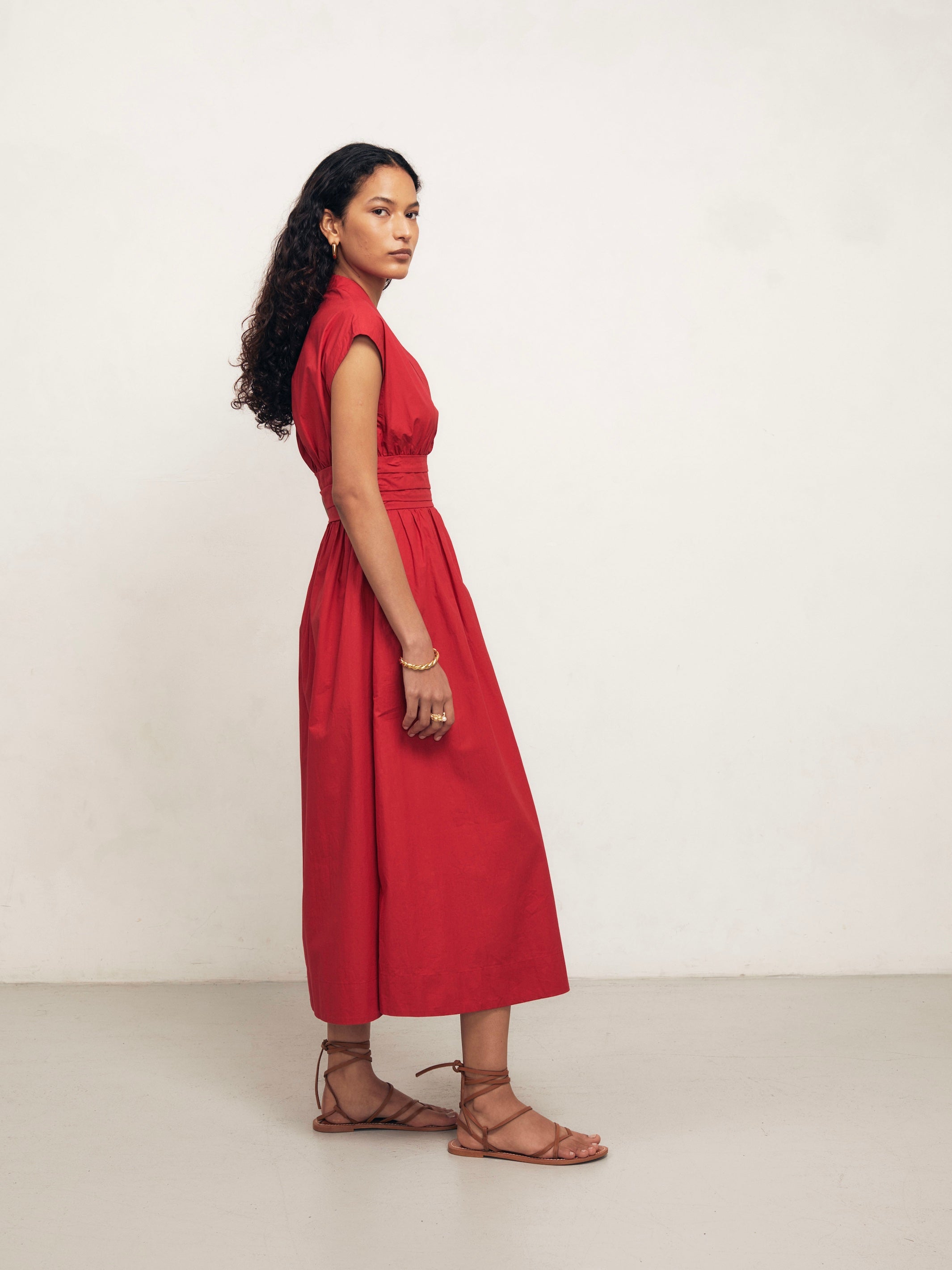 GEORGIA - Rossa Cotton Poplin Dress
