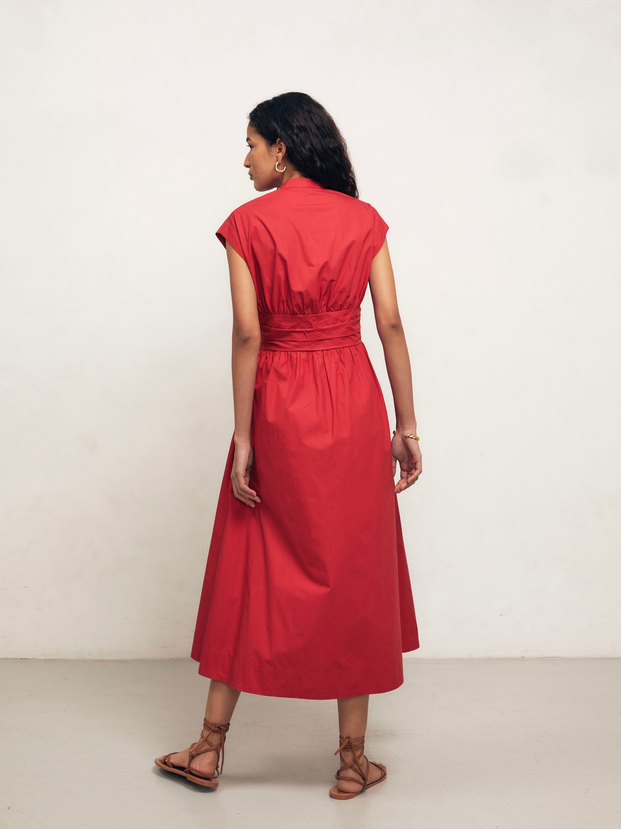 GEORGIA - Rossa Cotton Poplin Dress