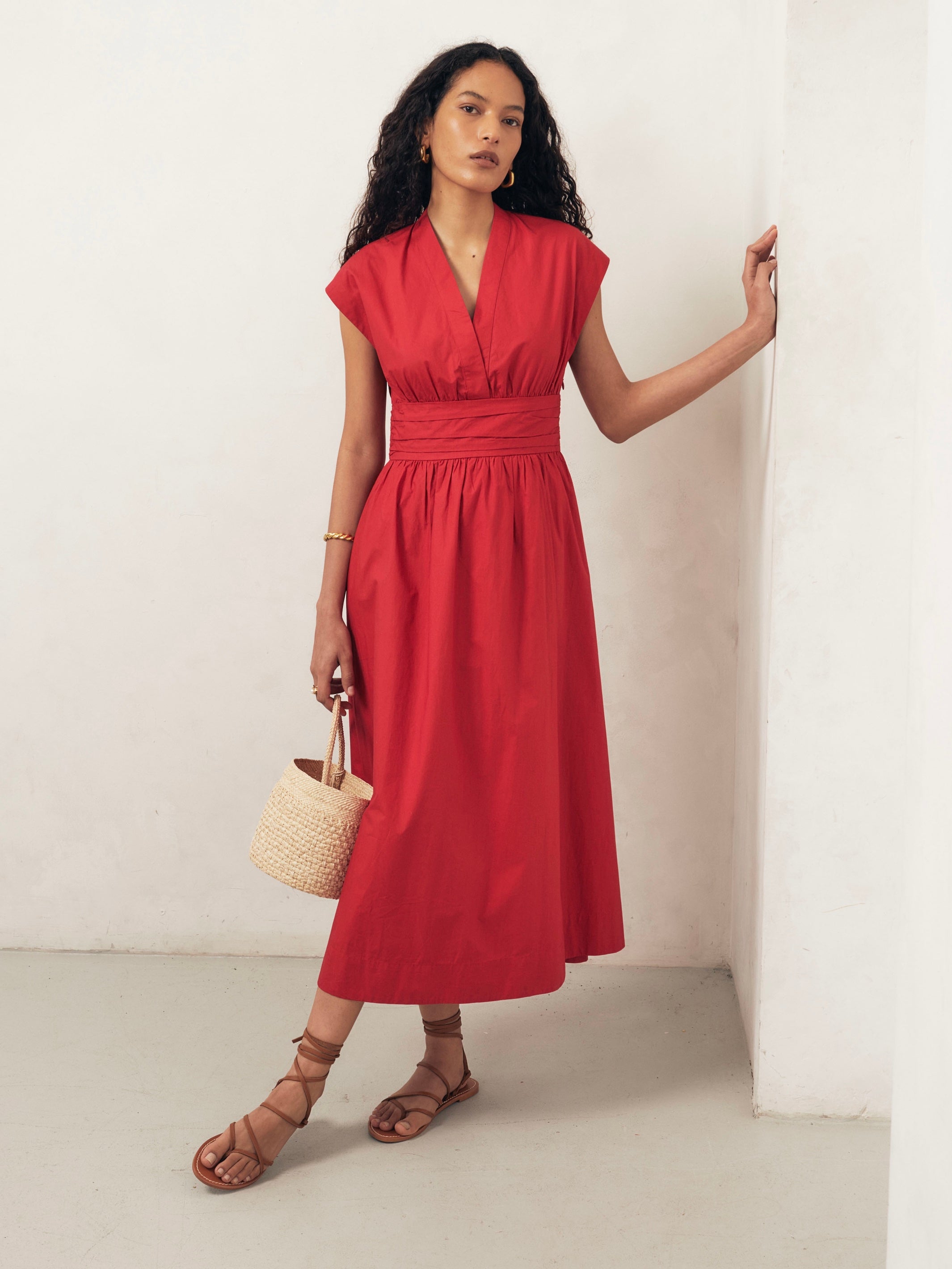 GEORGIA - Rossa Cotton Poplin Dress