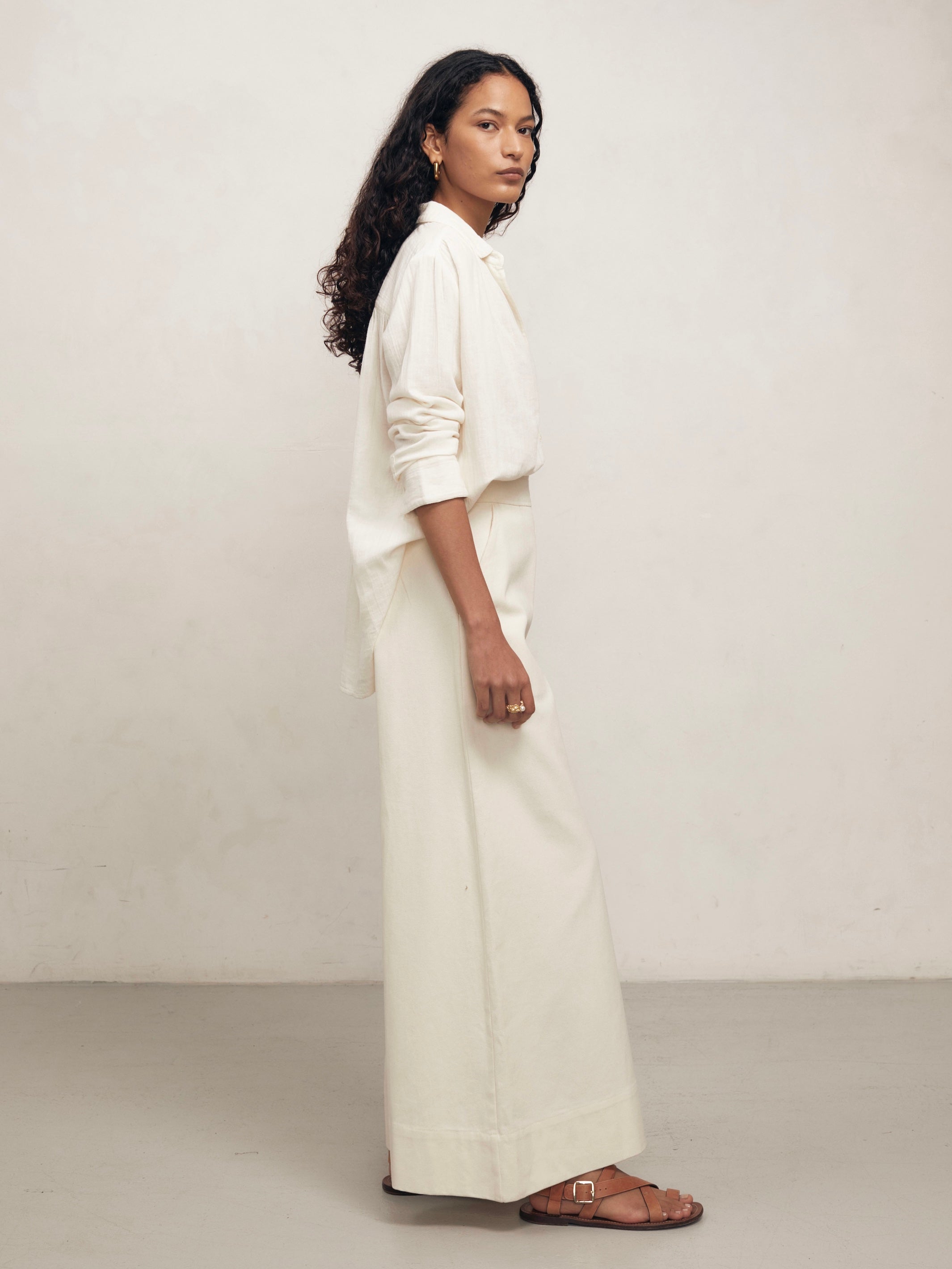 Greta - Panna Drill Trousers