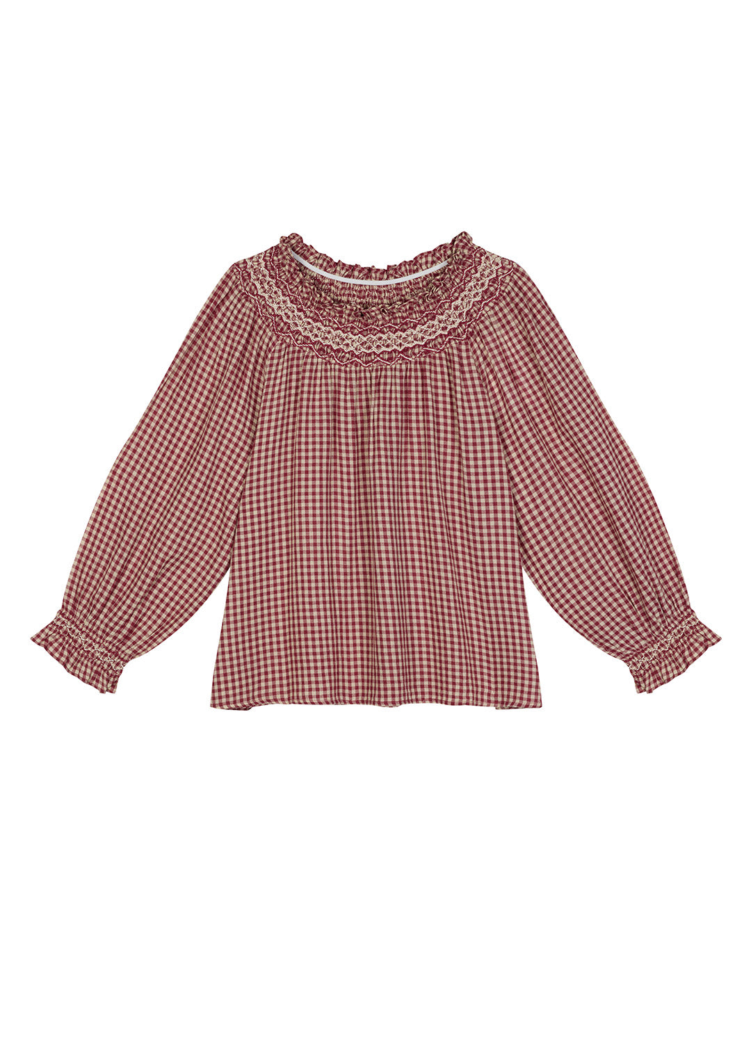 Georgie Blouse - Rust Gingham