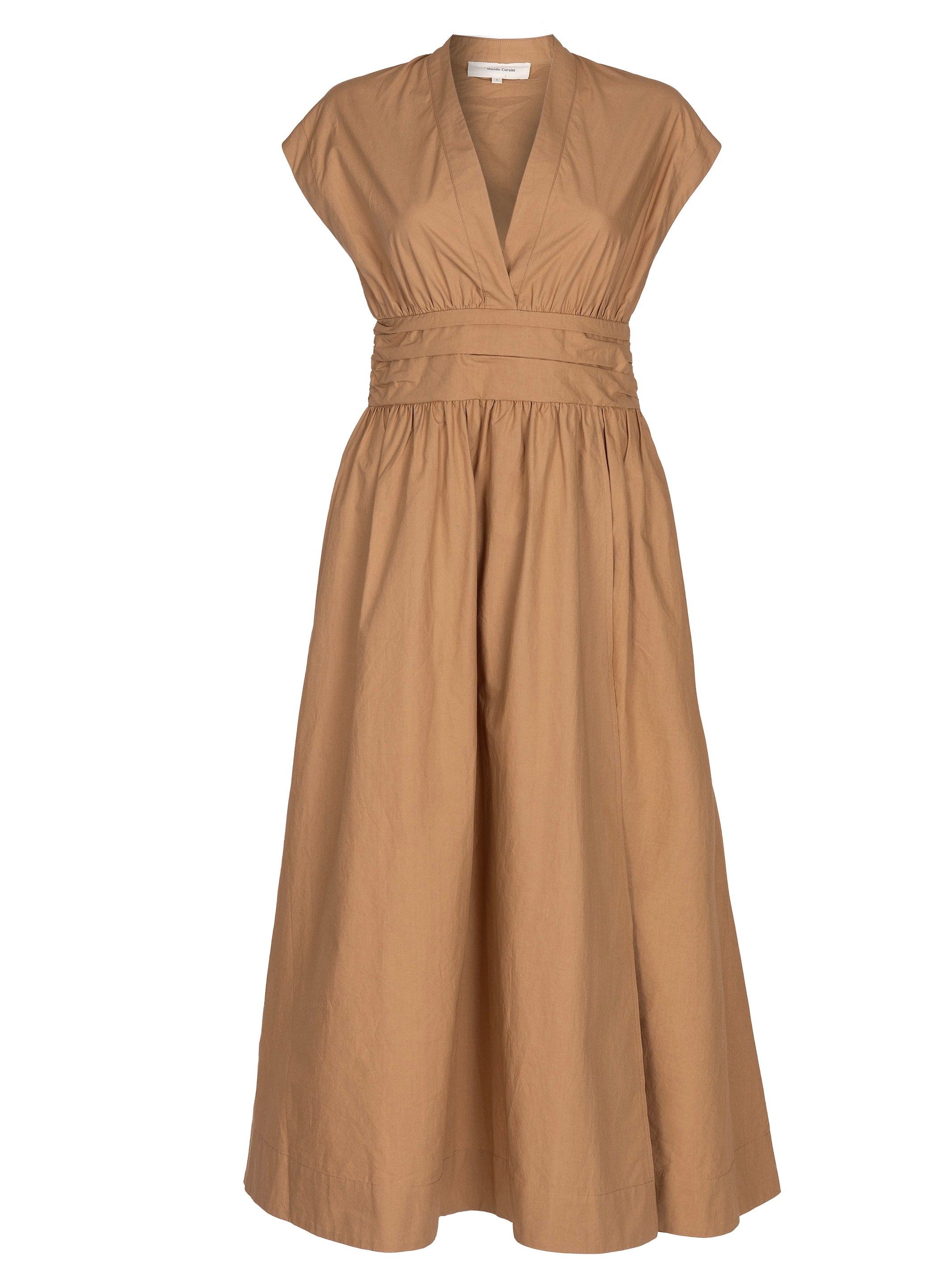 GEORGIA - Cappuccino Cotton Poplin Dress