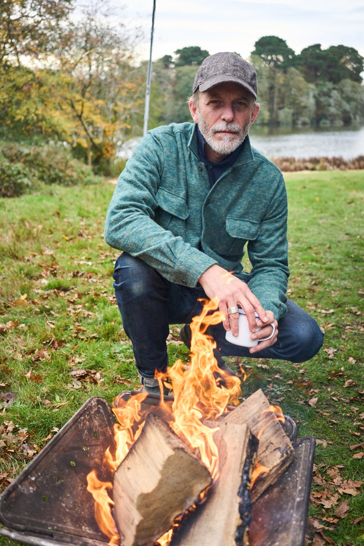 Upcycled Wool Chocolate Herringbone Baseball Cap