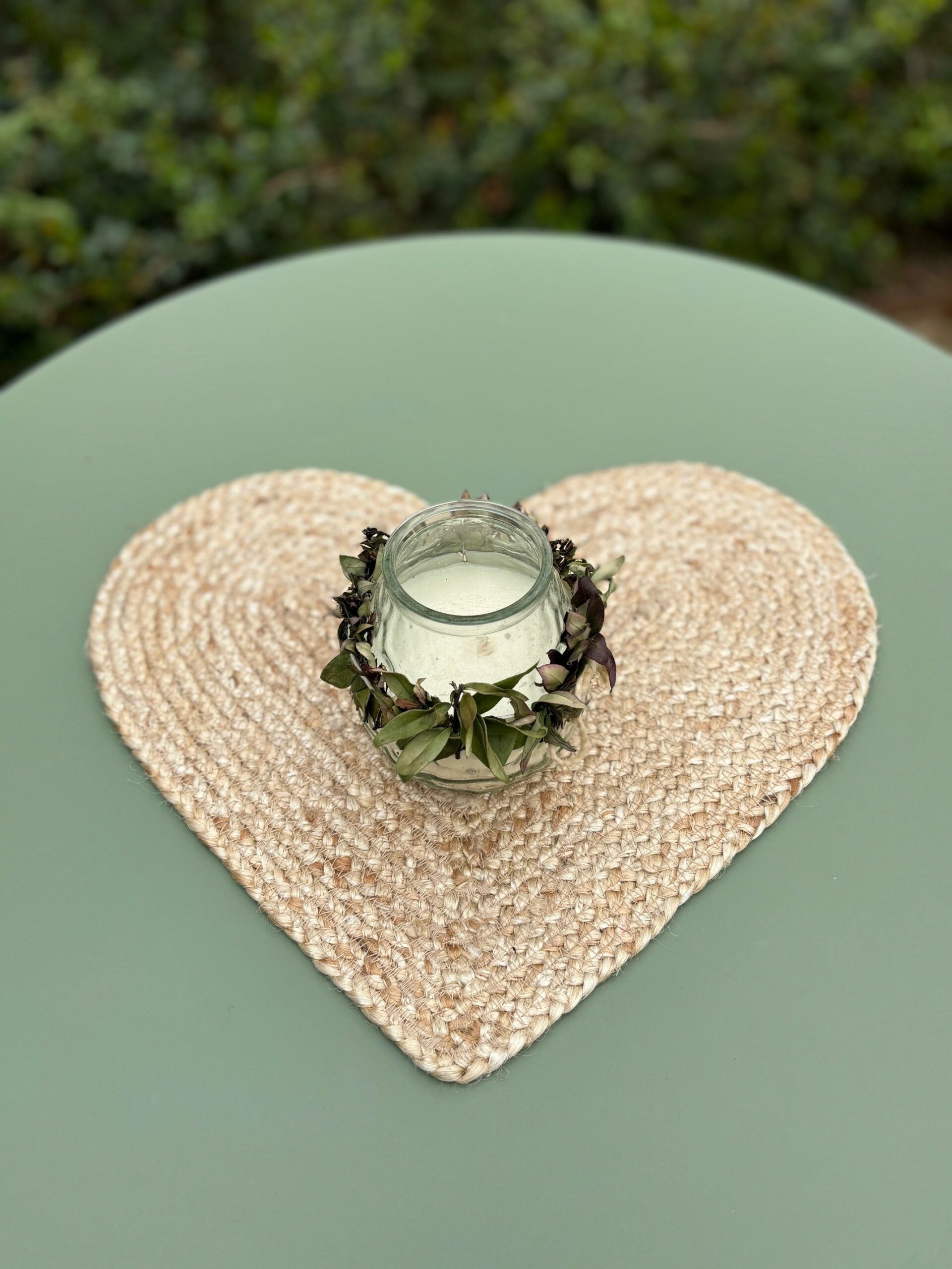 Natural Jute Heart Tablemat