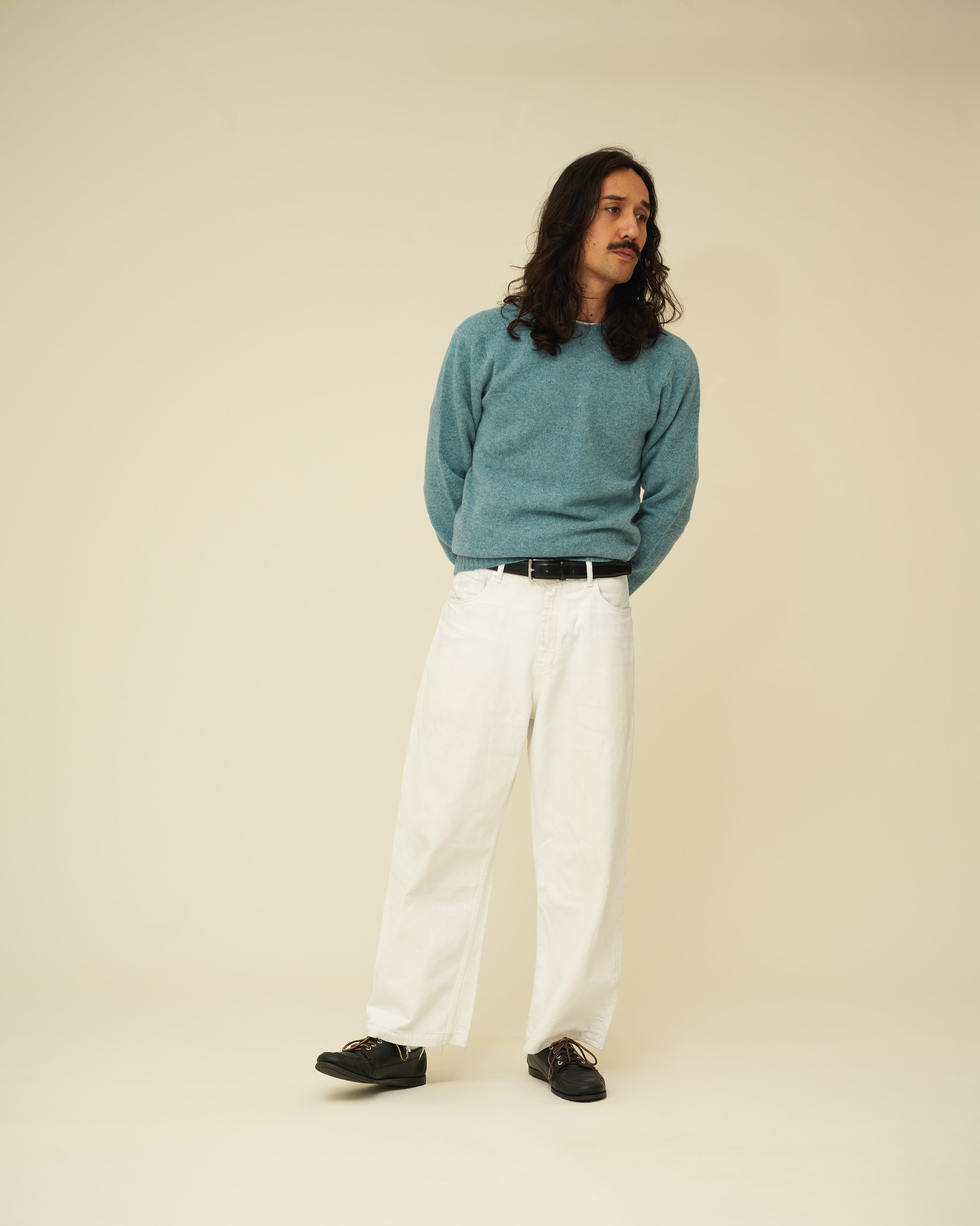 Merino Lambswool Jumper - Helford Green (Knitted-to-Order)