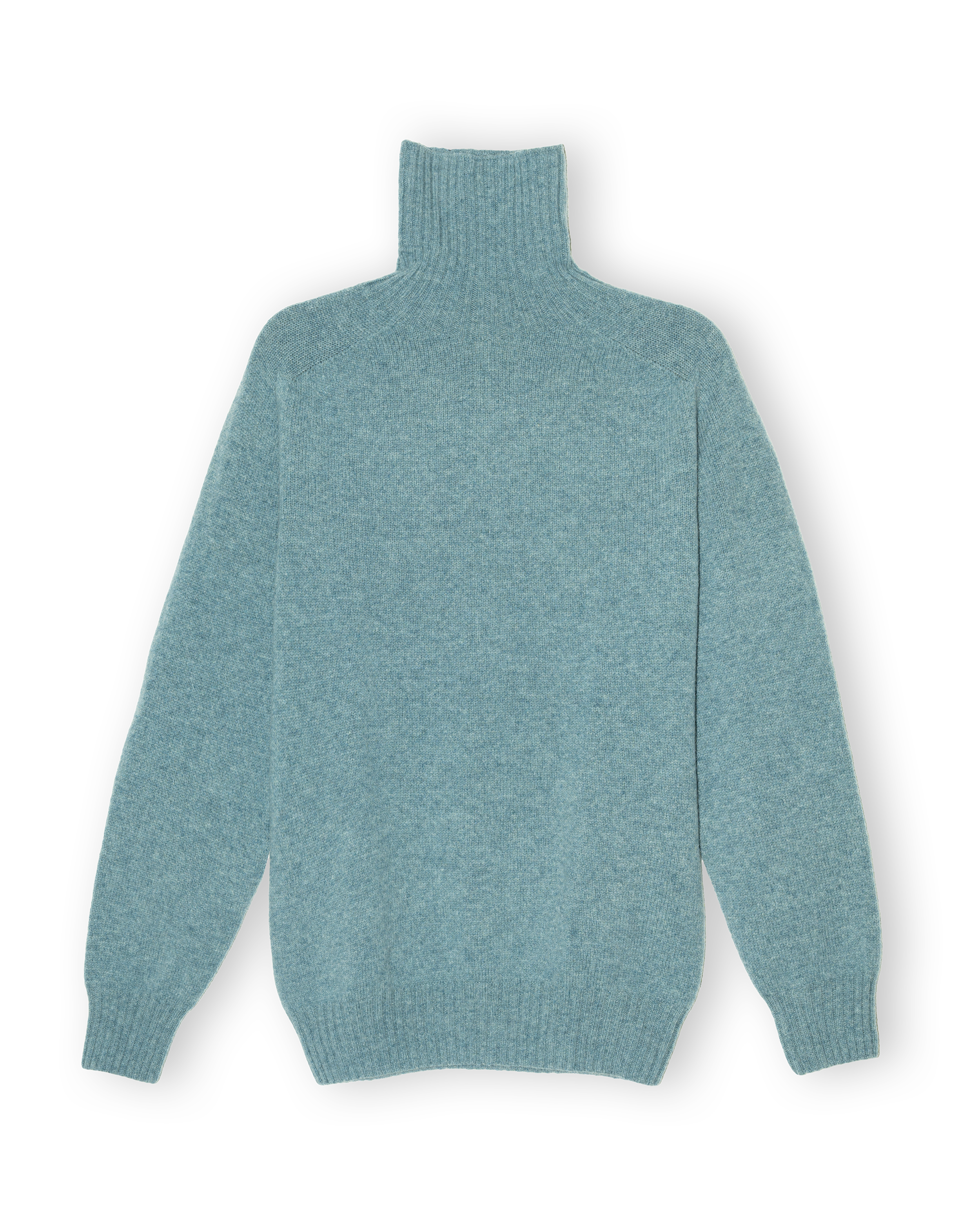 Merino Lambswool Roll Neck - Helford Green (Knitted-to-Order)
