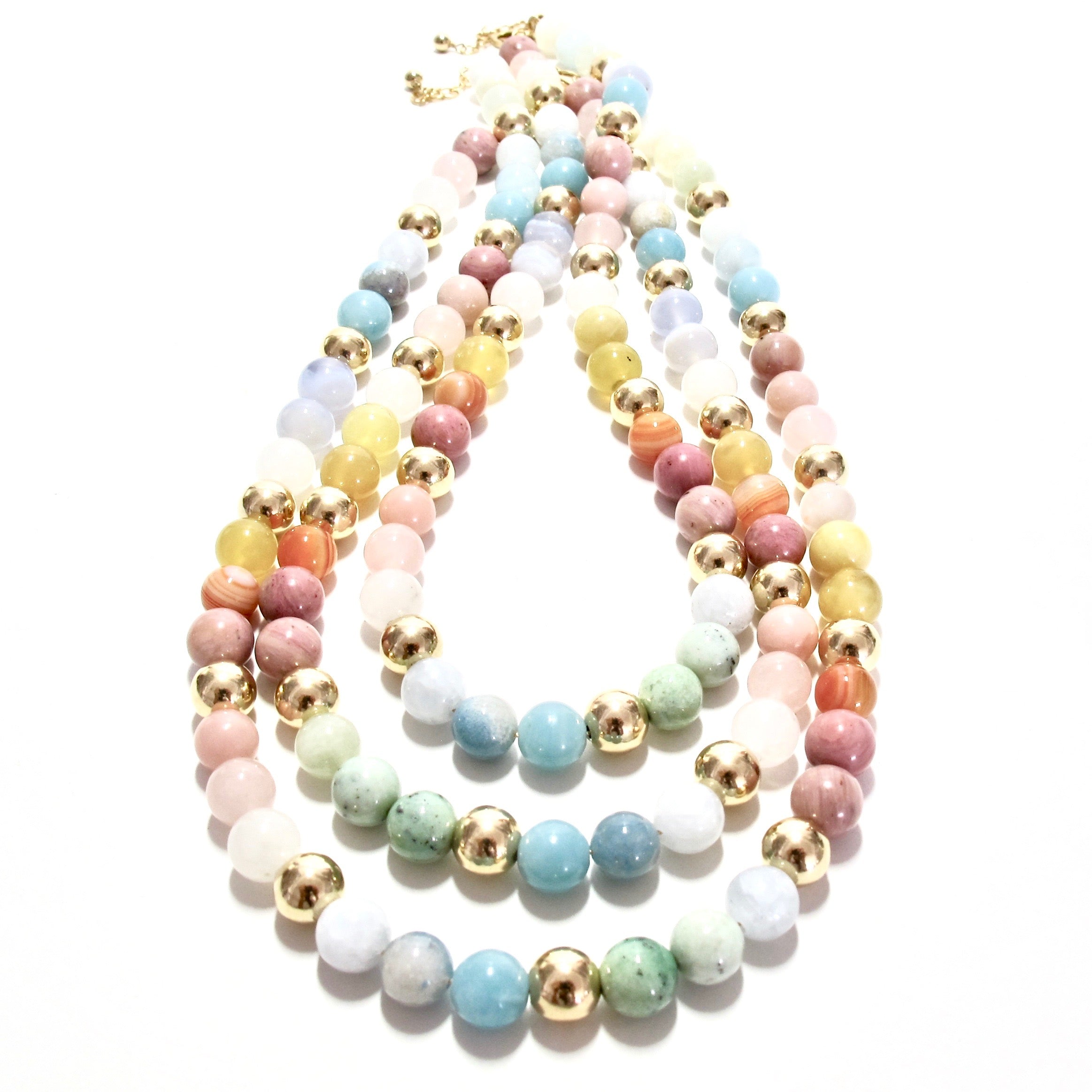 sorbet & gold bubblegum necklace