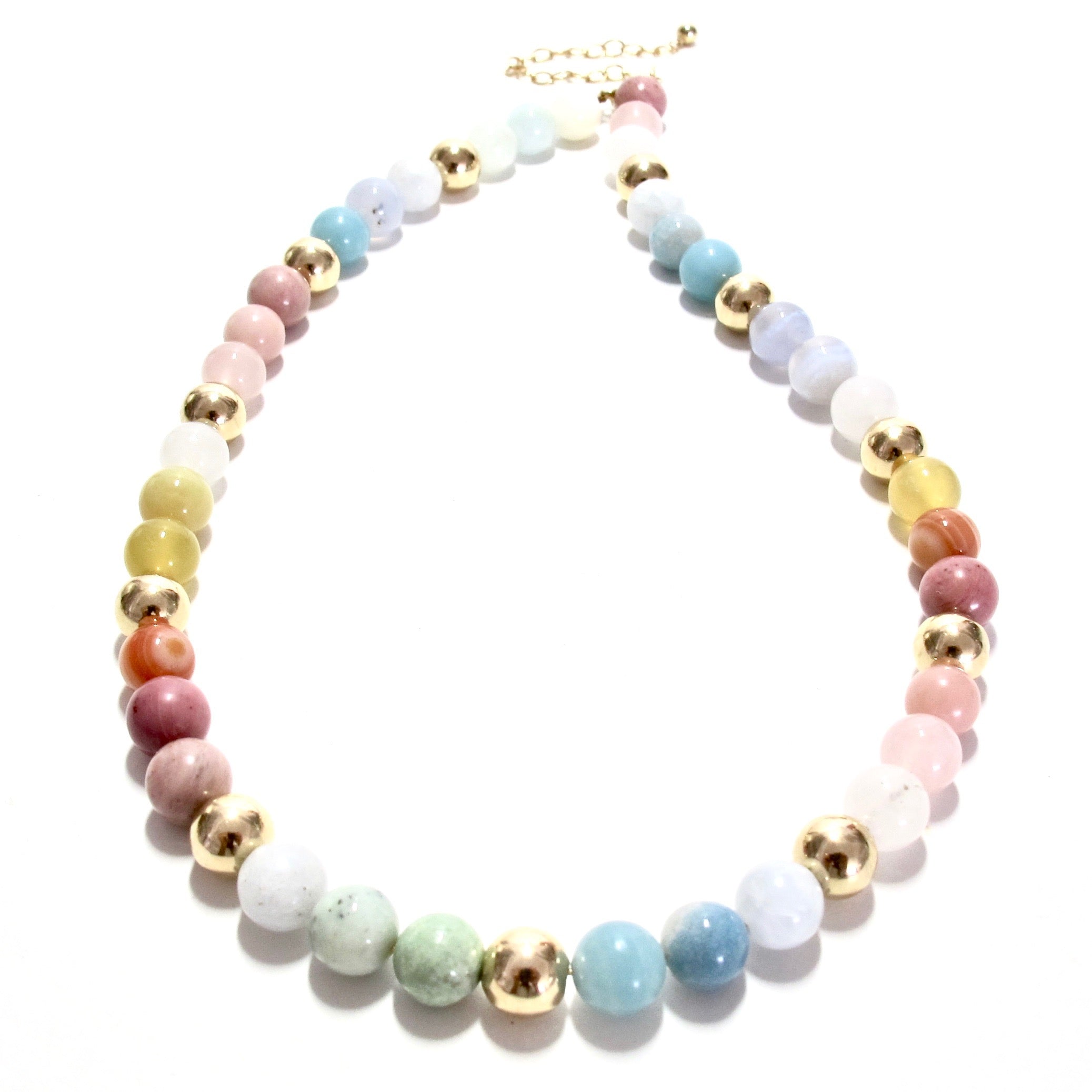 sorbet & gold bubblegum necklace