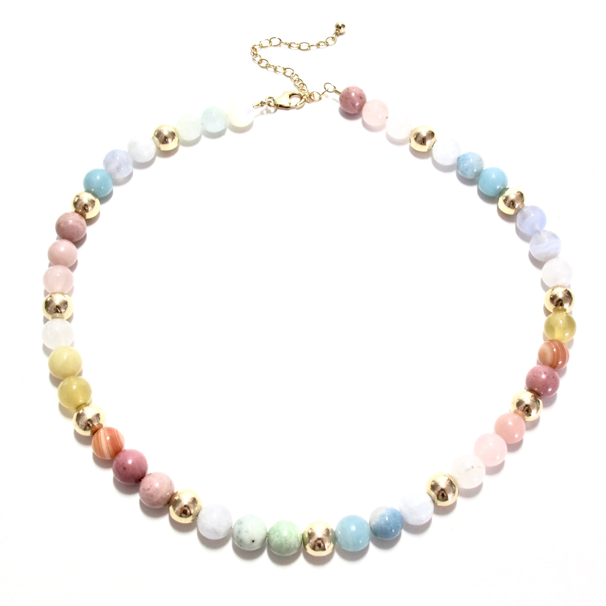 sorbet & gold bubblegum necklace