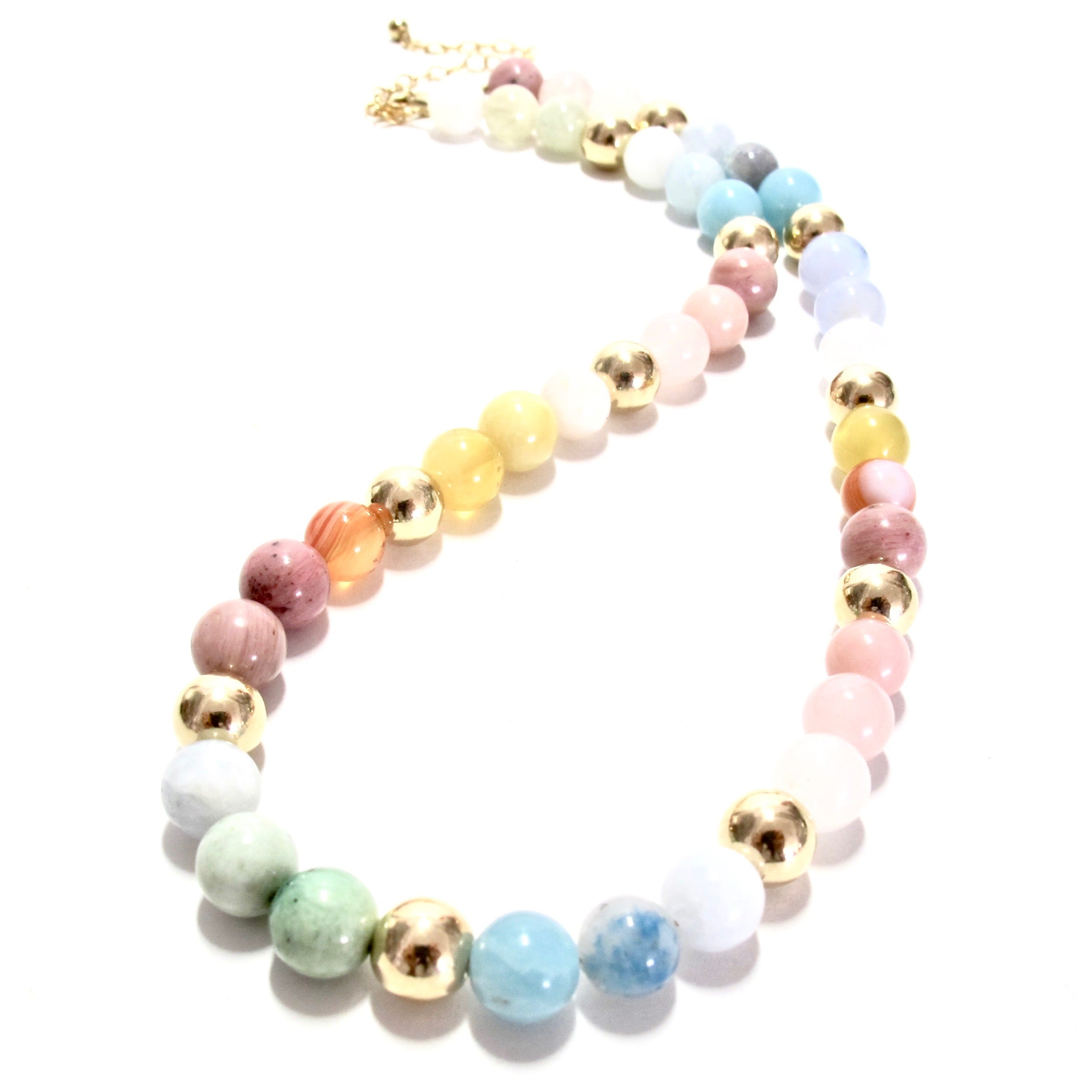 sorbet & gold bubblegum necklace