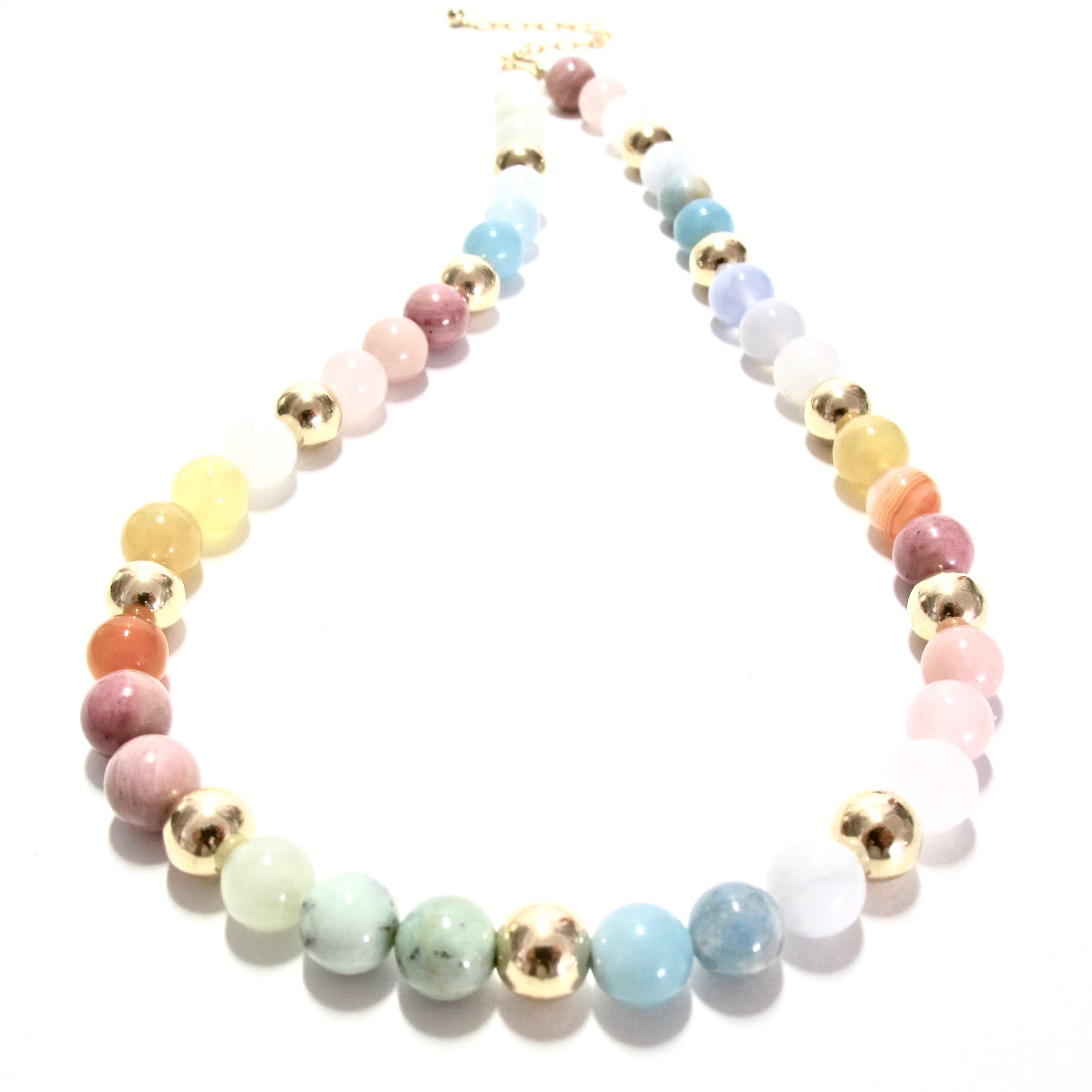 sorbet & gold bubblegum necklace