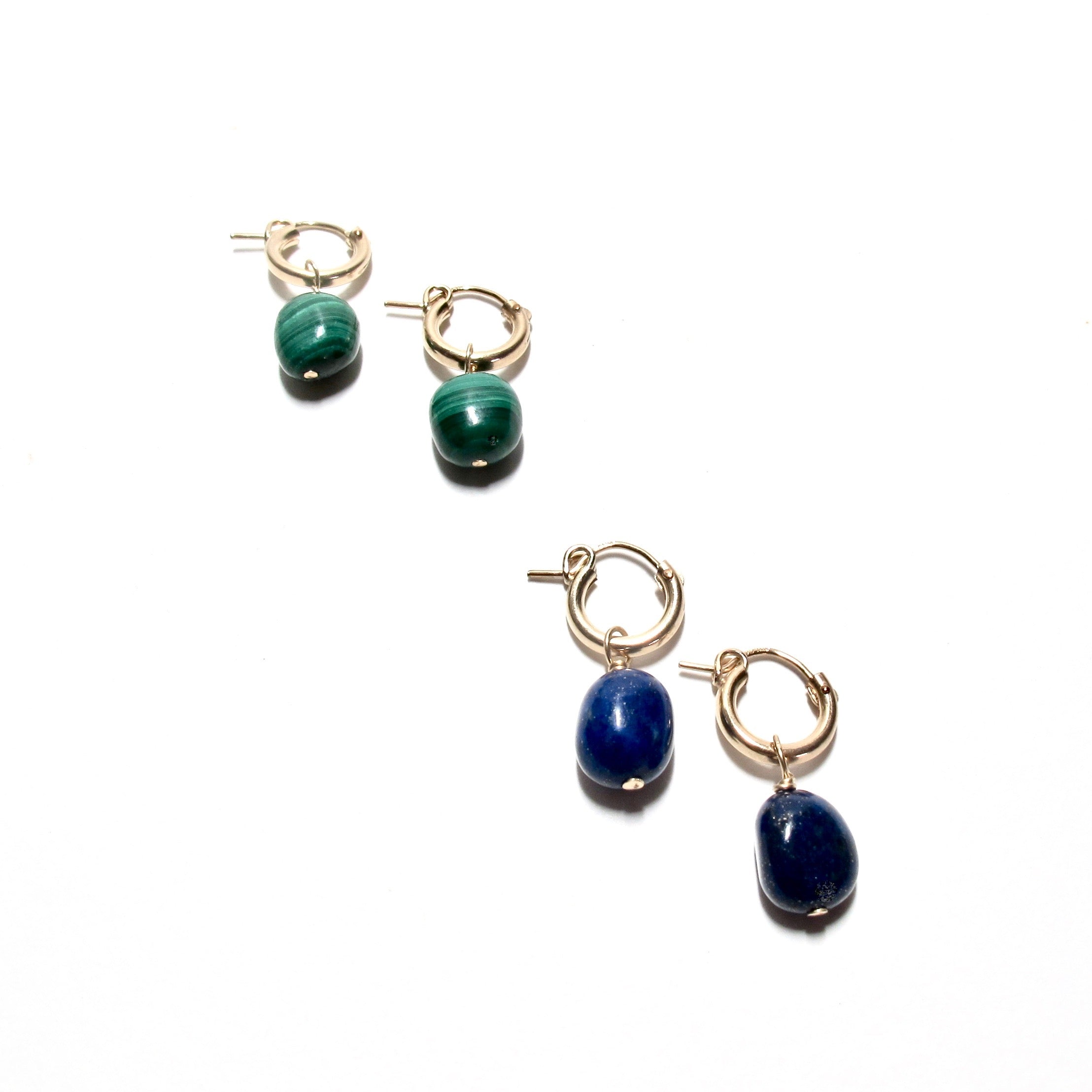 Lapis Lazuli Huggie Earrings