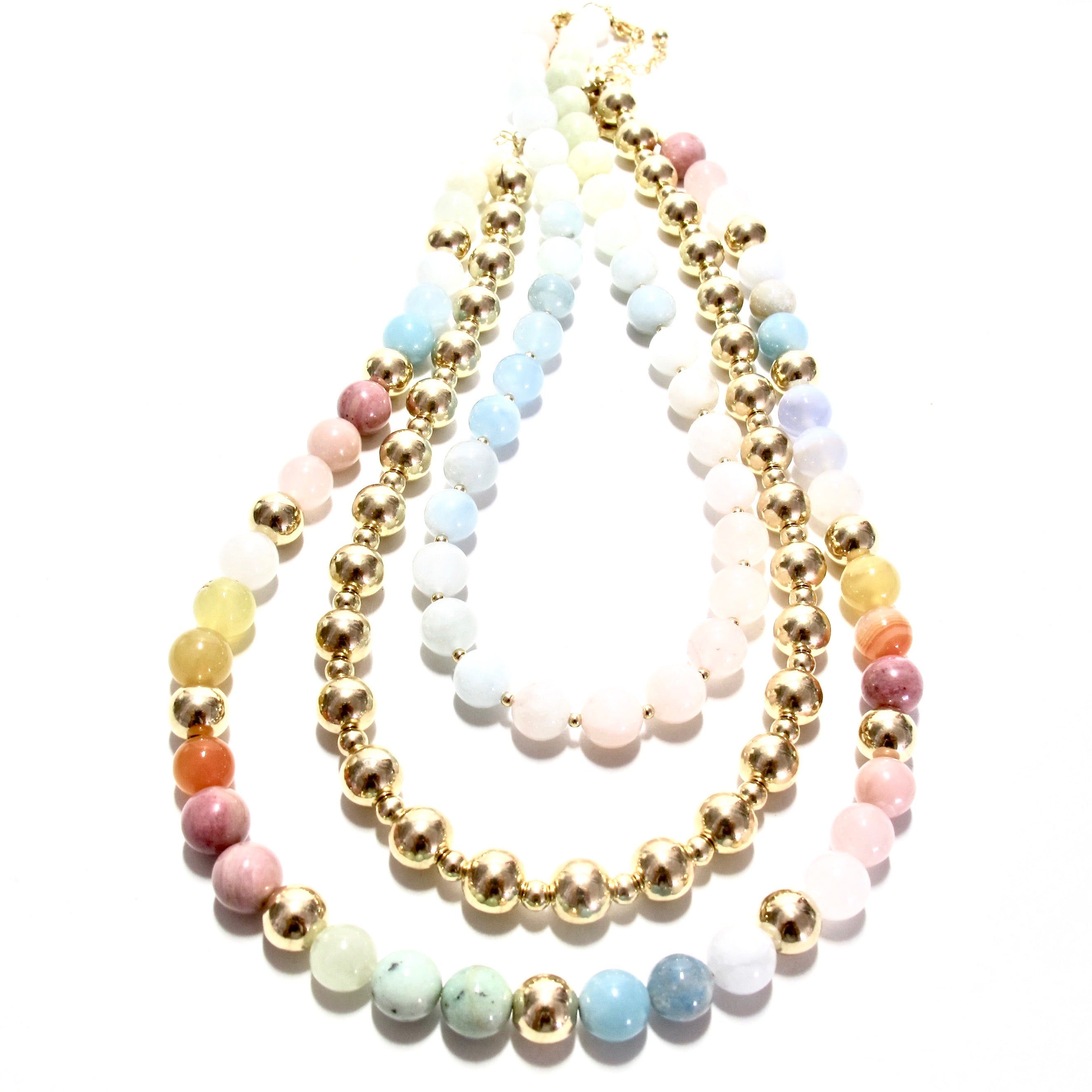 sorbet & gold bubblegum necklace