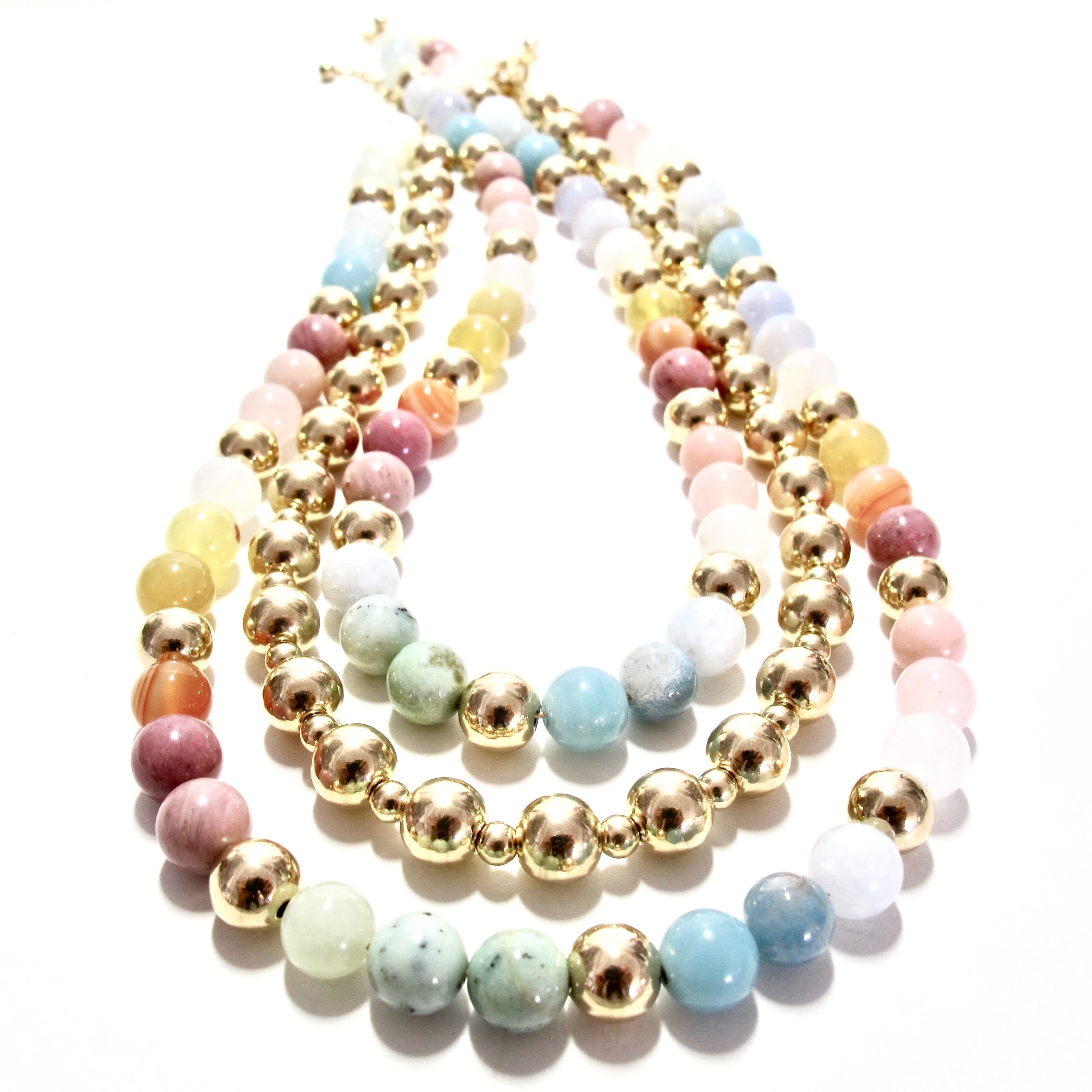 sorbet & gold bubblegum necklace