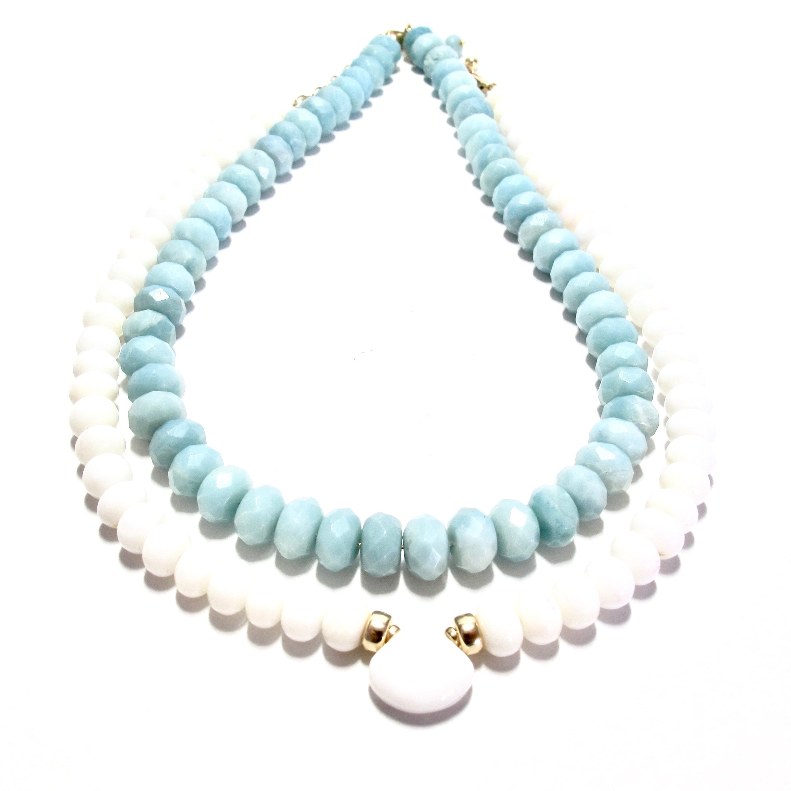 Large Amazonite Bead Necklace