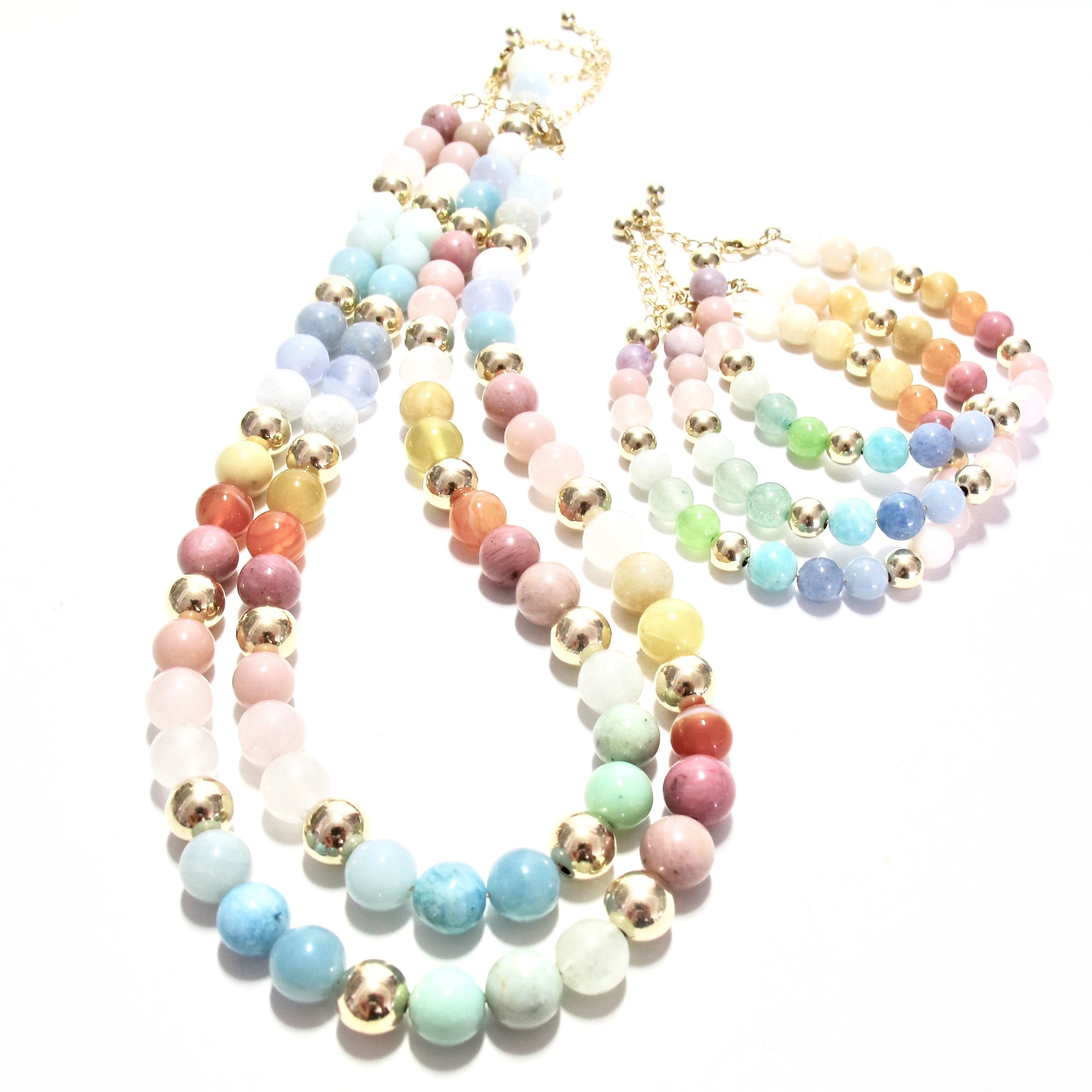sorbet & gold bubblegum bracelet