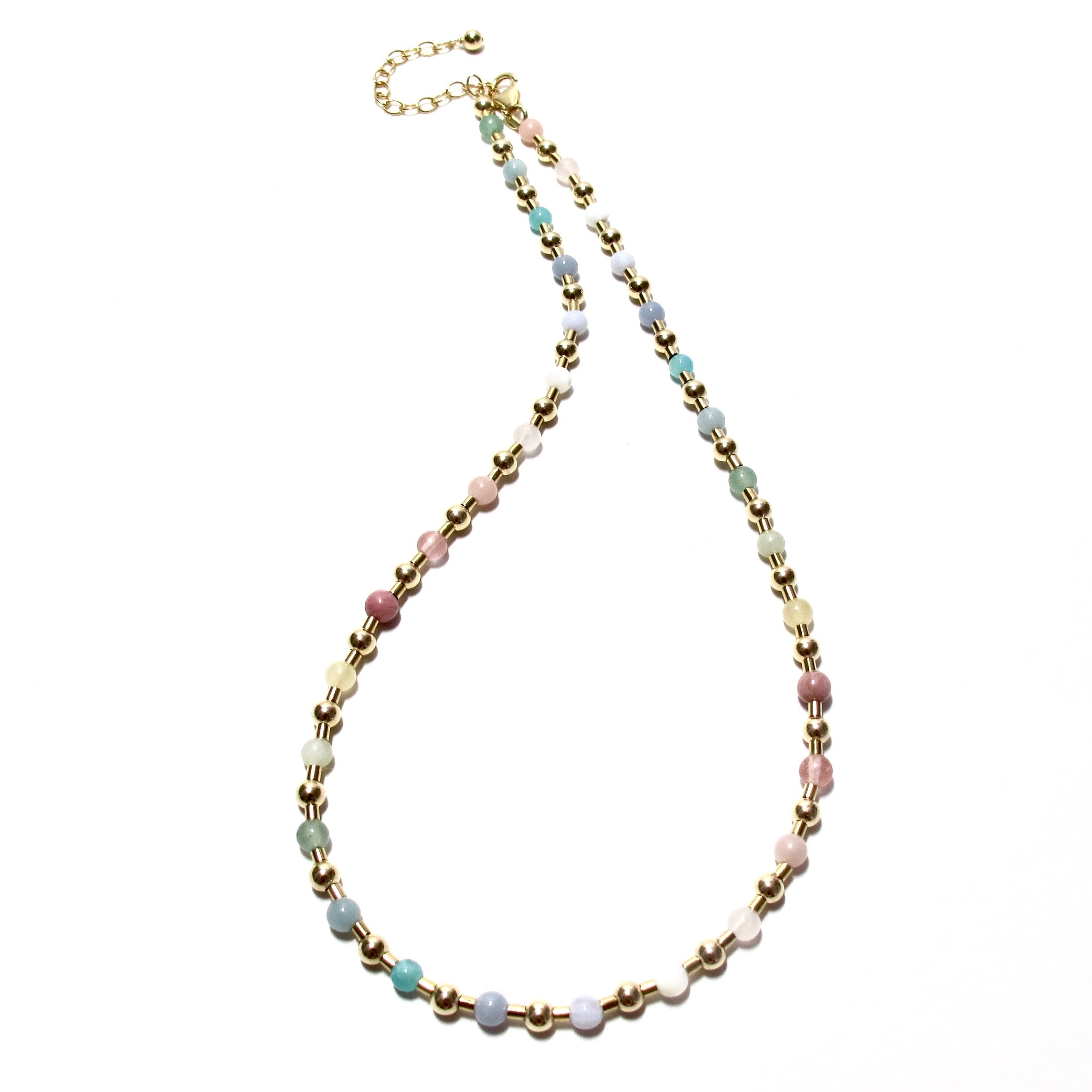 sorbet bead & tube necklace