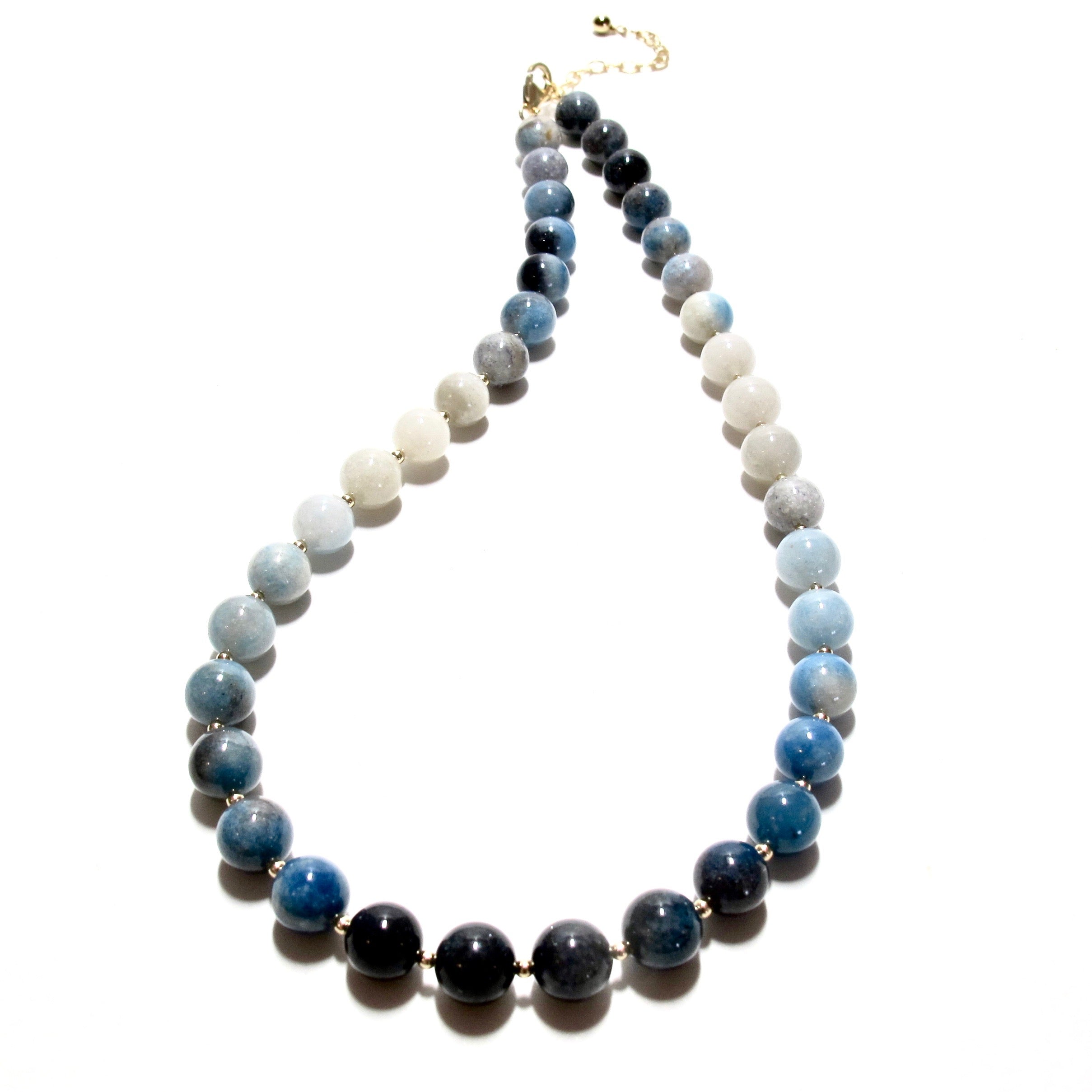 Ombre Trolleite Bubblegum and Gold Bead Necklace