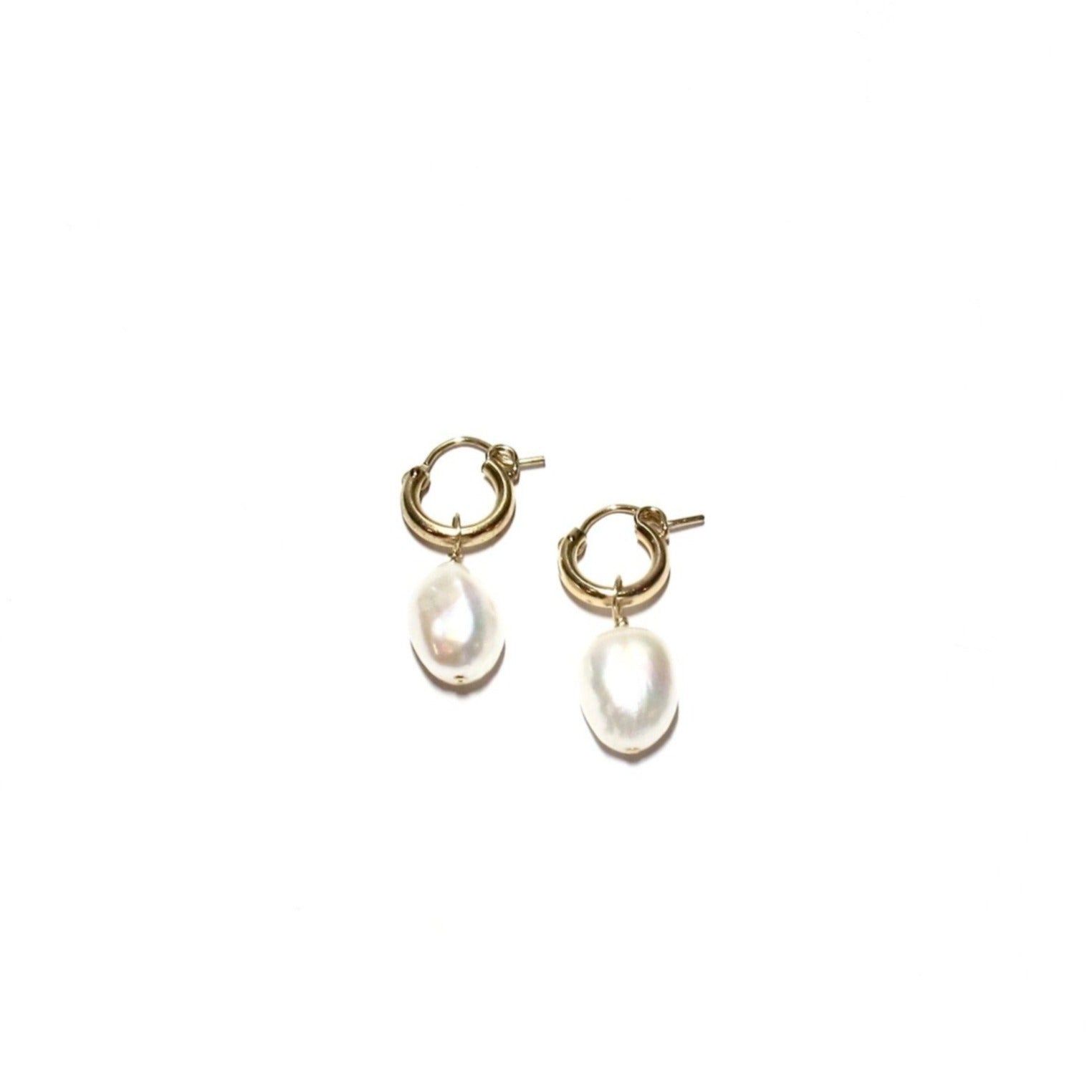 Baroque Pearl Hoops