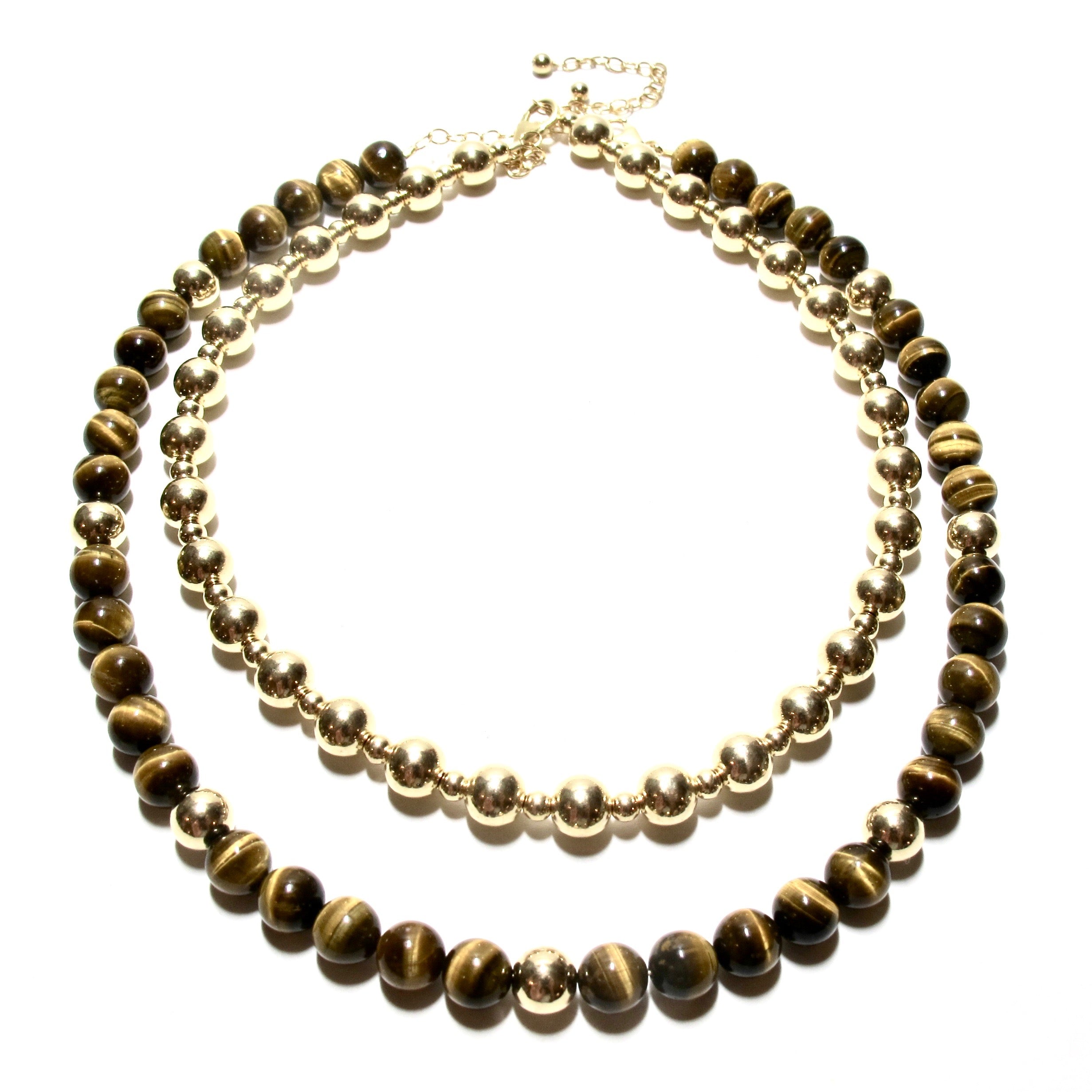 Tigers Eye Bubblegum Necklace