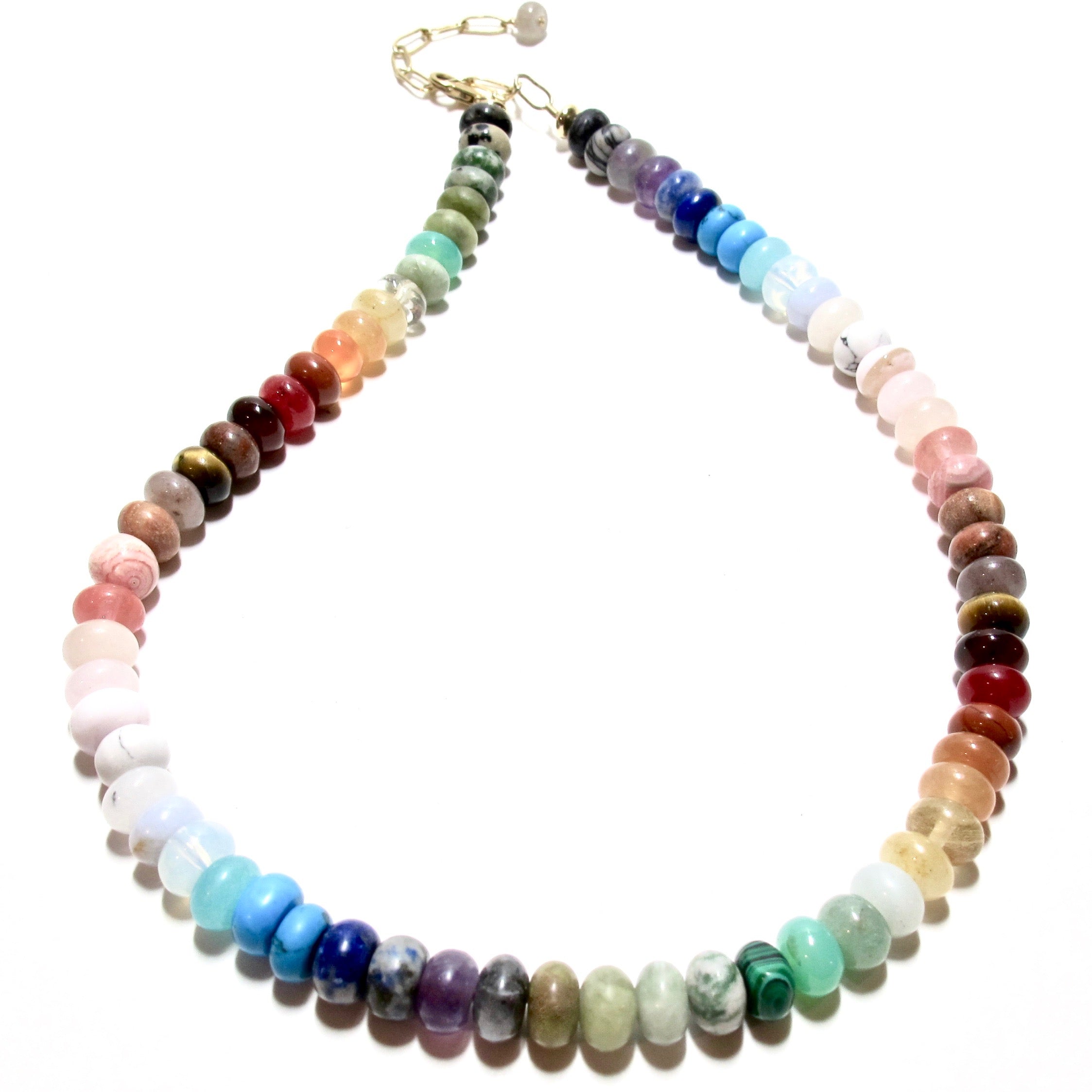Happy Necklace with Mixed Gemstones