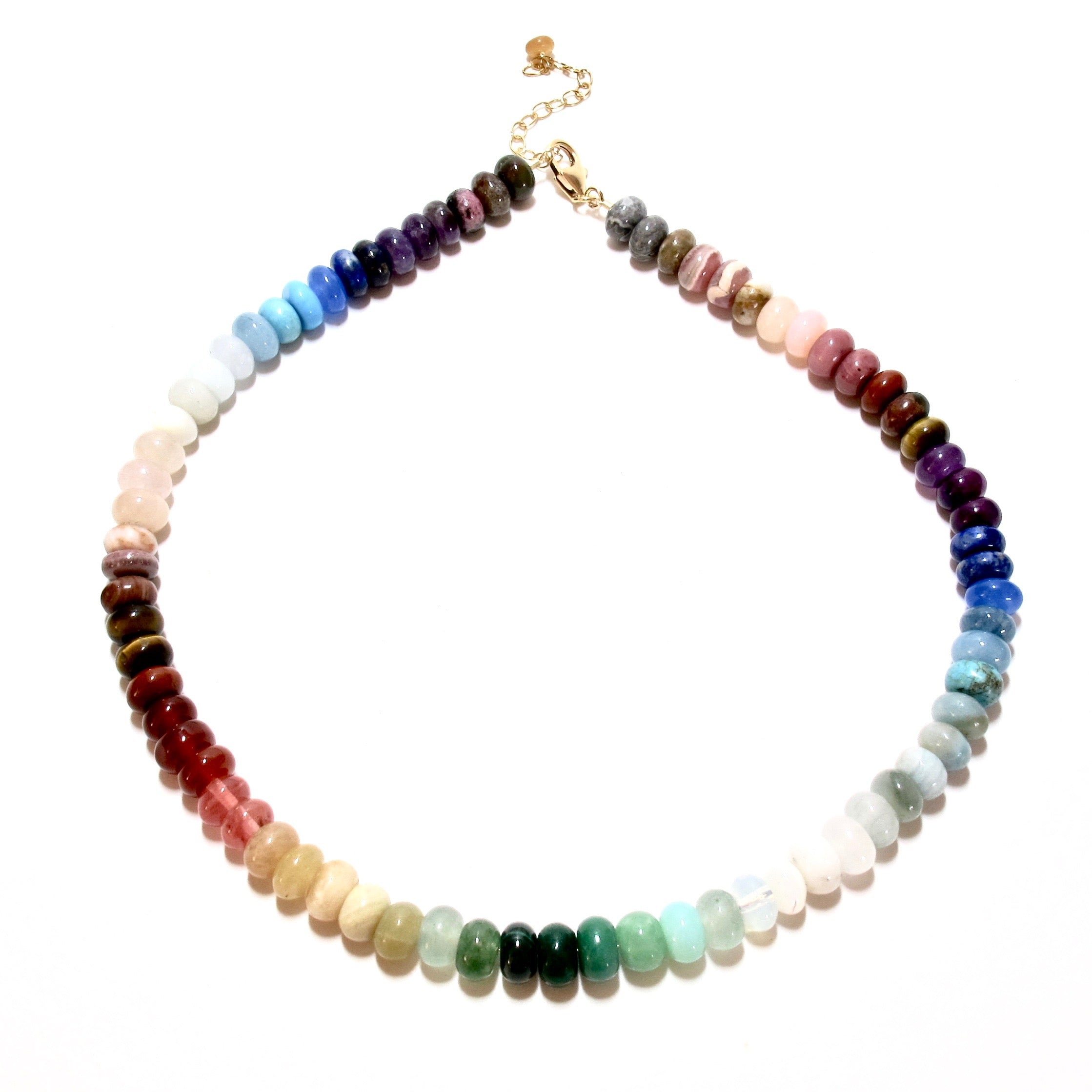 Happy Necklace Mixed Gemstones