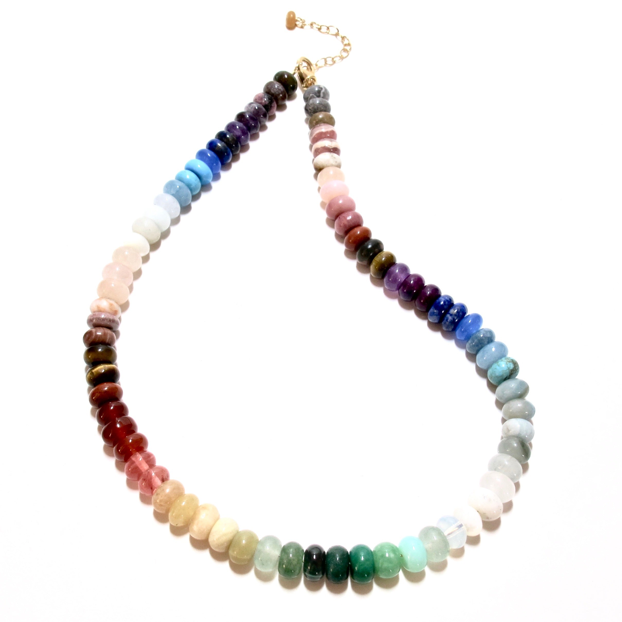 Happy Necklace Mixed Gemstones