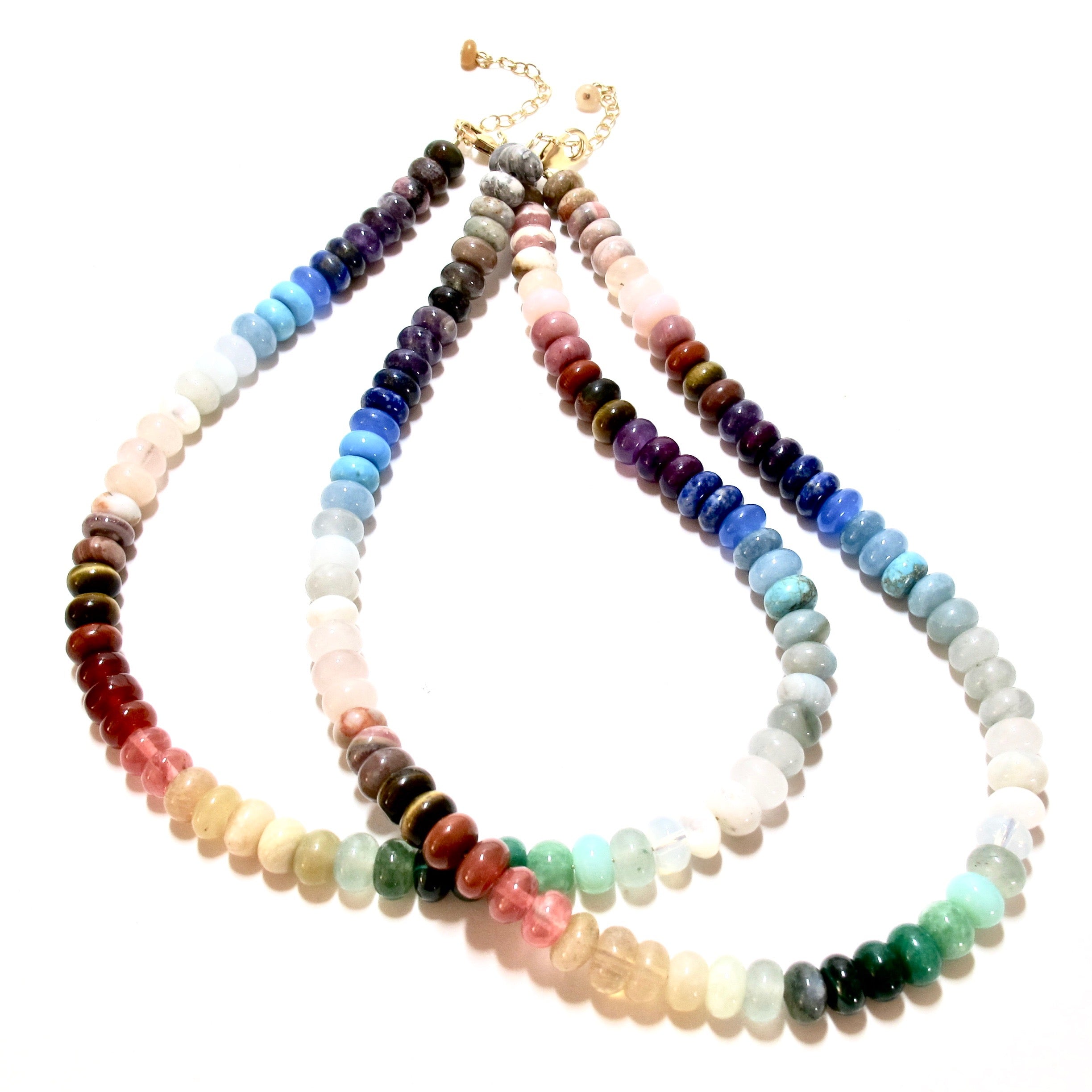Happy Necklace with Mixed Gemstones