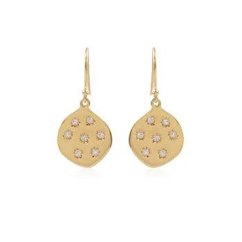 Stargazer Earrings in Gold and Zirconia
