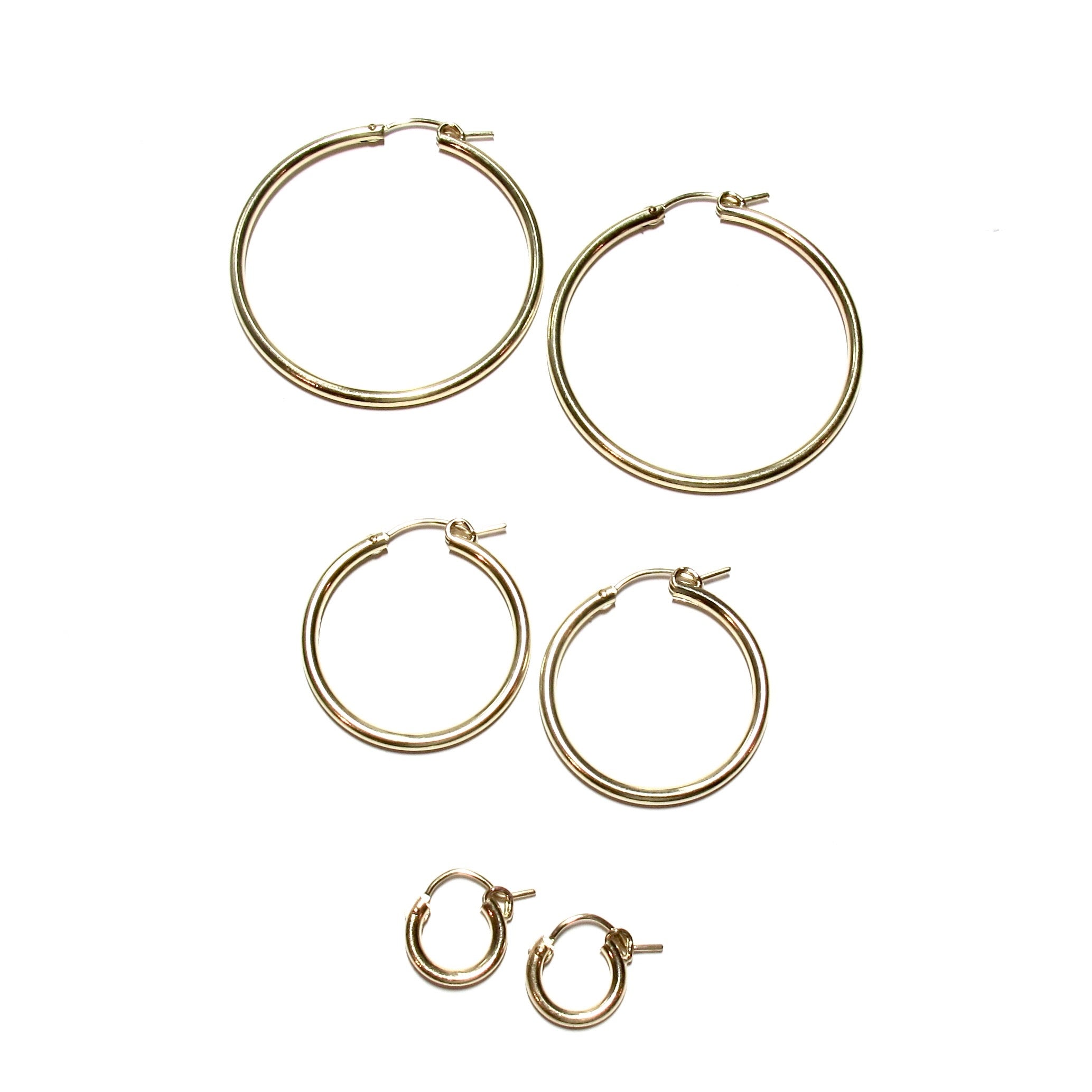 Medium Plain Gold Hoops