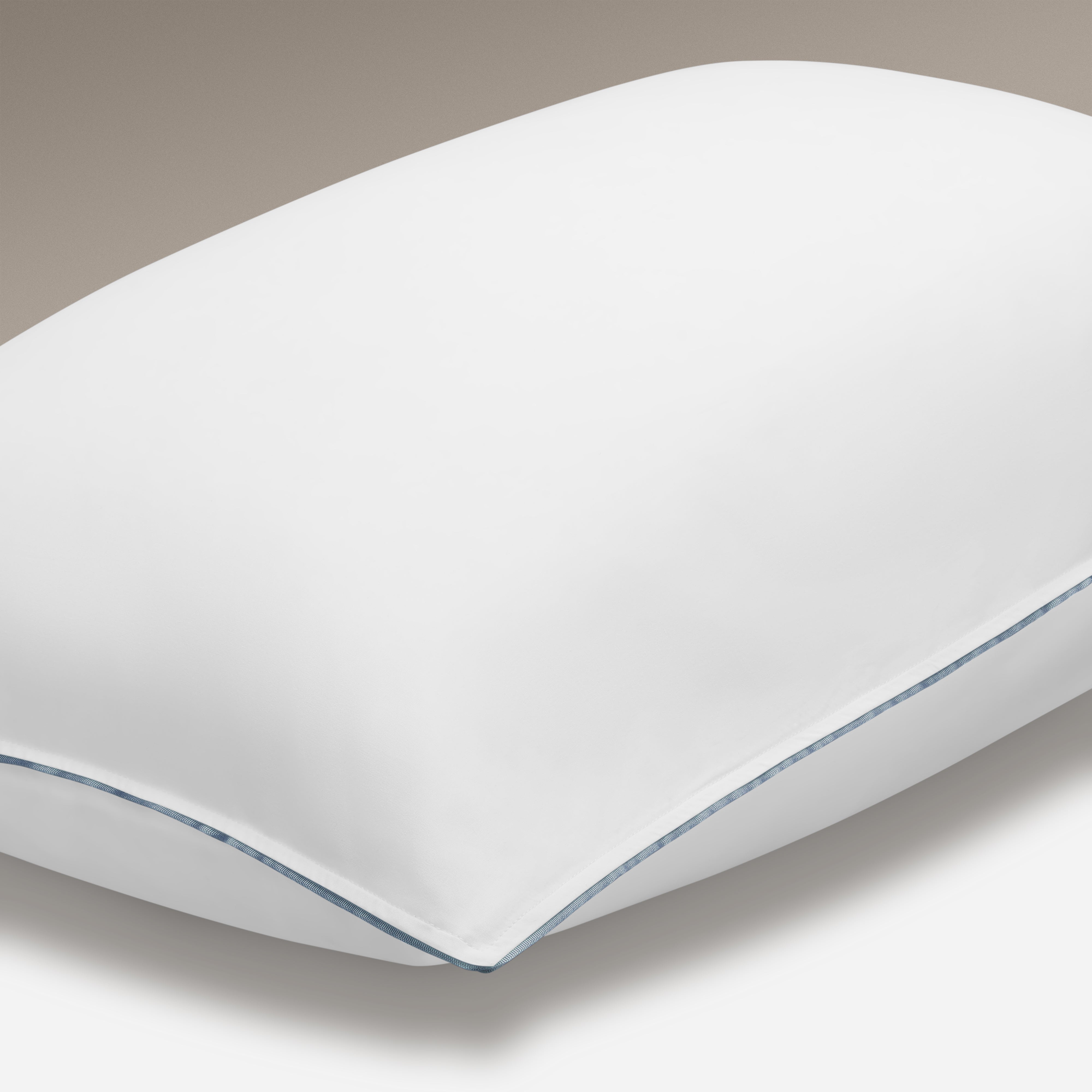 Set of 2 - Island Collection Signature Style Pillowcase - White With Boston Blue Trim