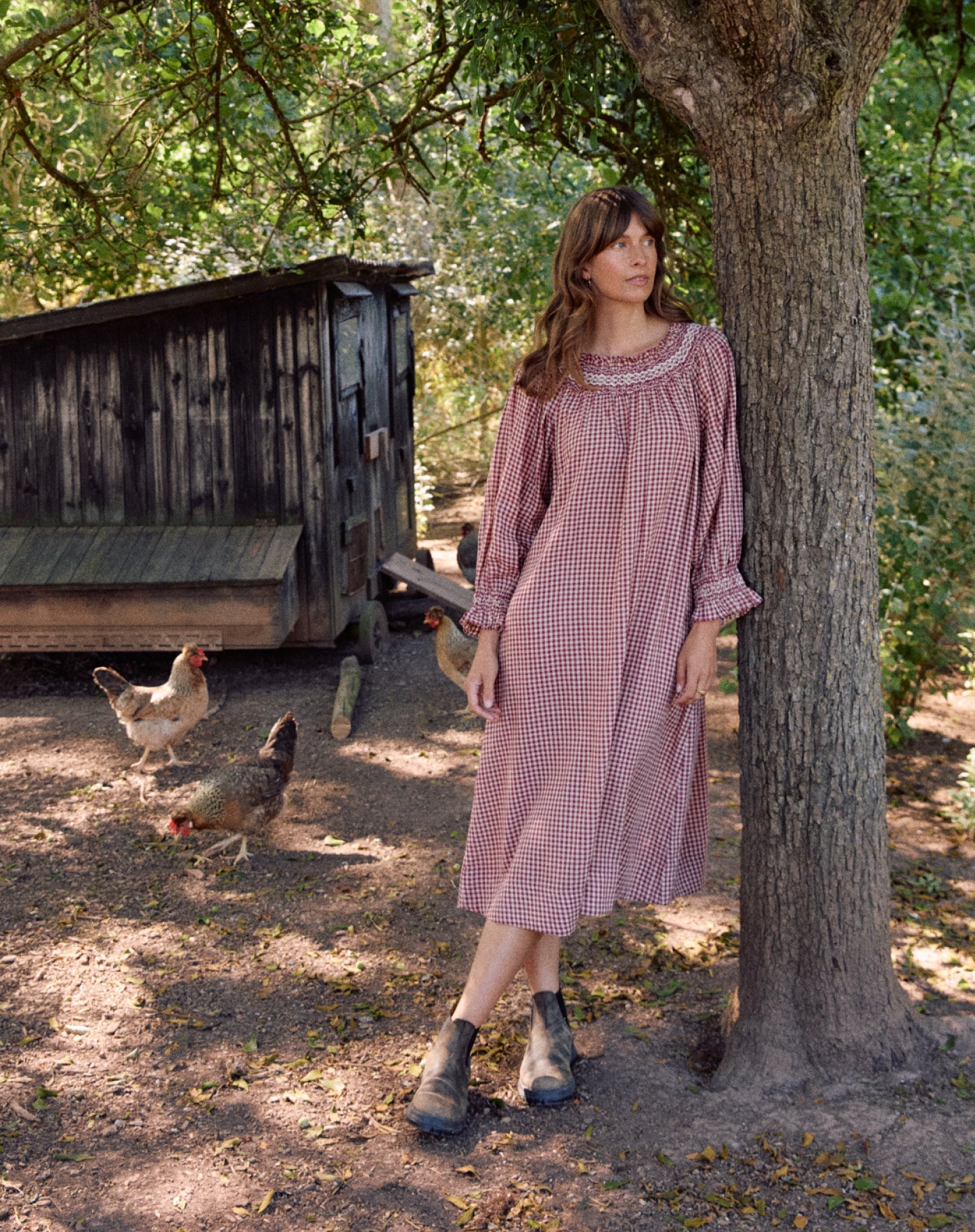 Georgie - Rust Gingham