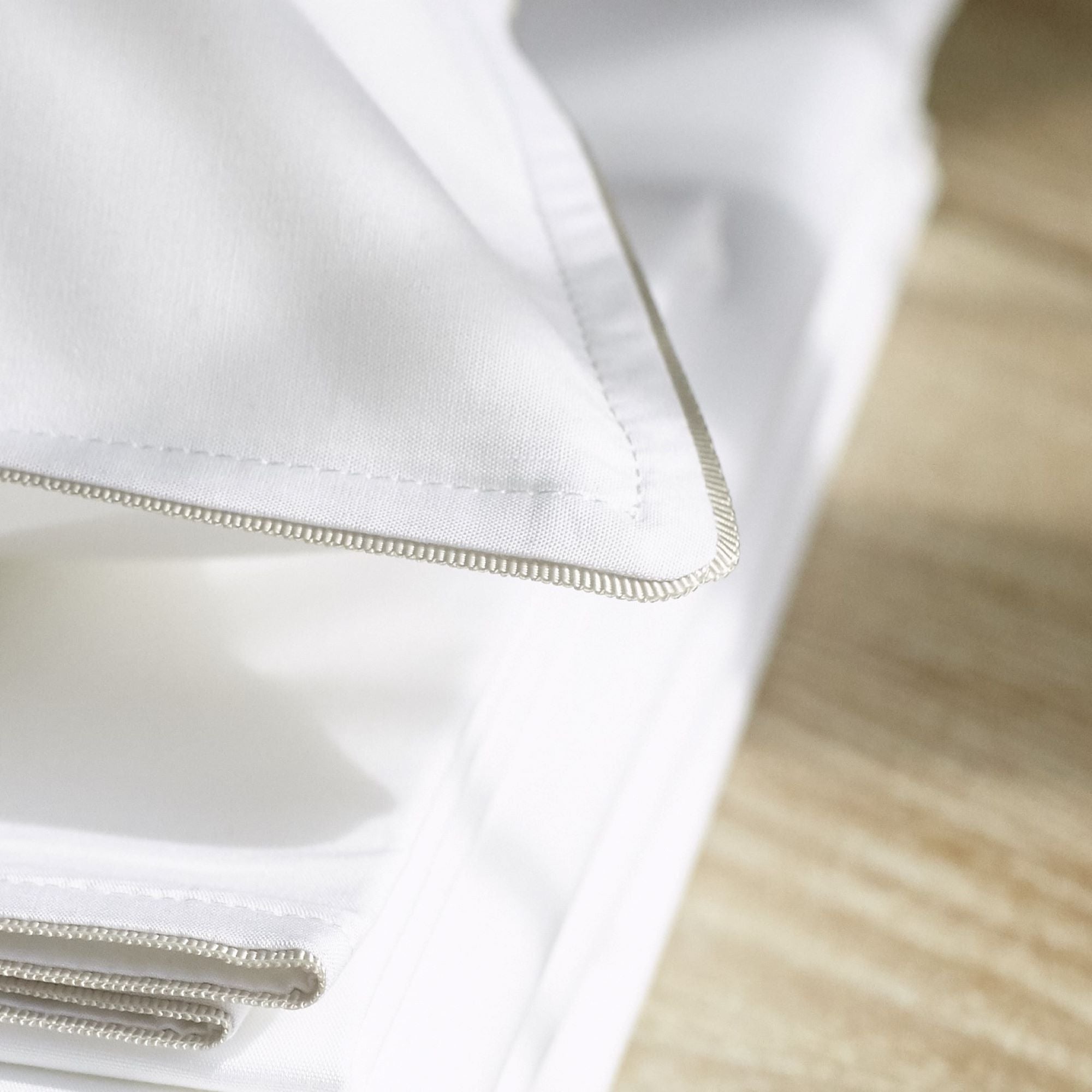 Set of 2 - Island Collection Signature Style Pillowcase - White With Silver Trim