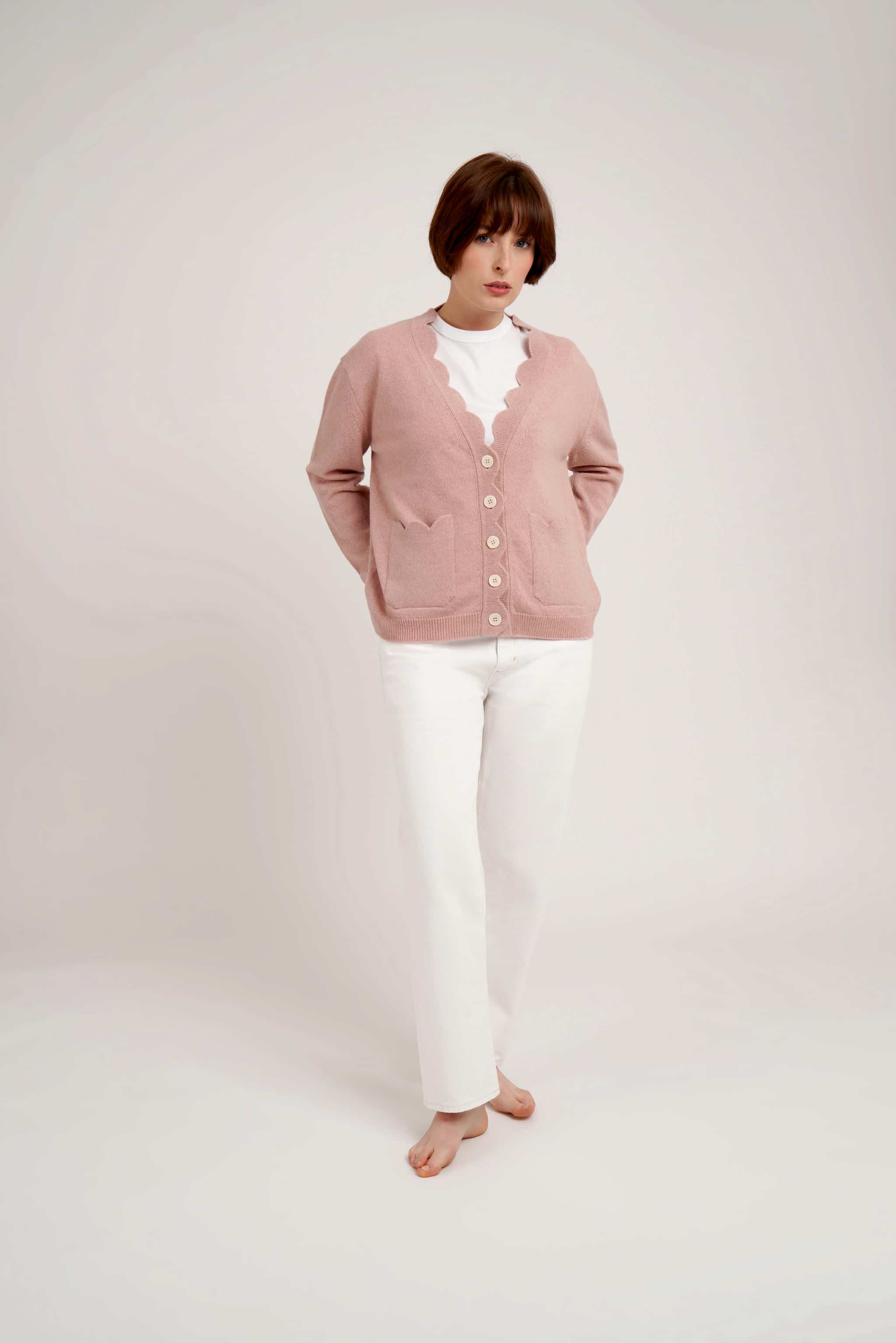 THE JAKOB HEIRLOOM CARDIGAN: DUSTY PINK