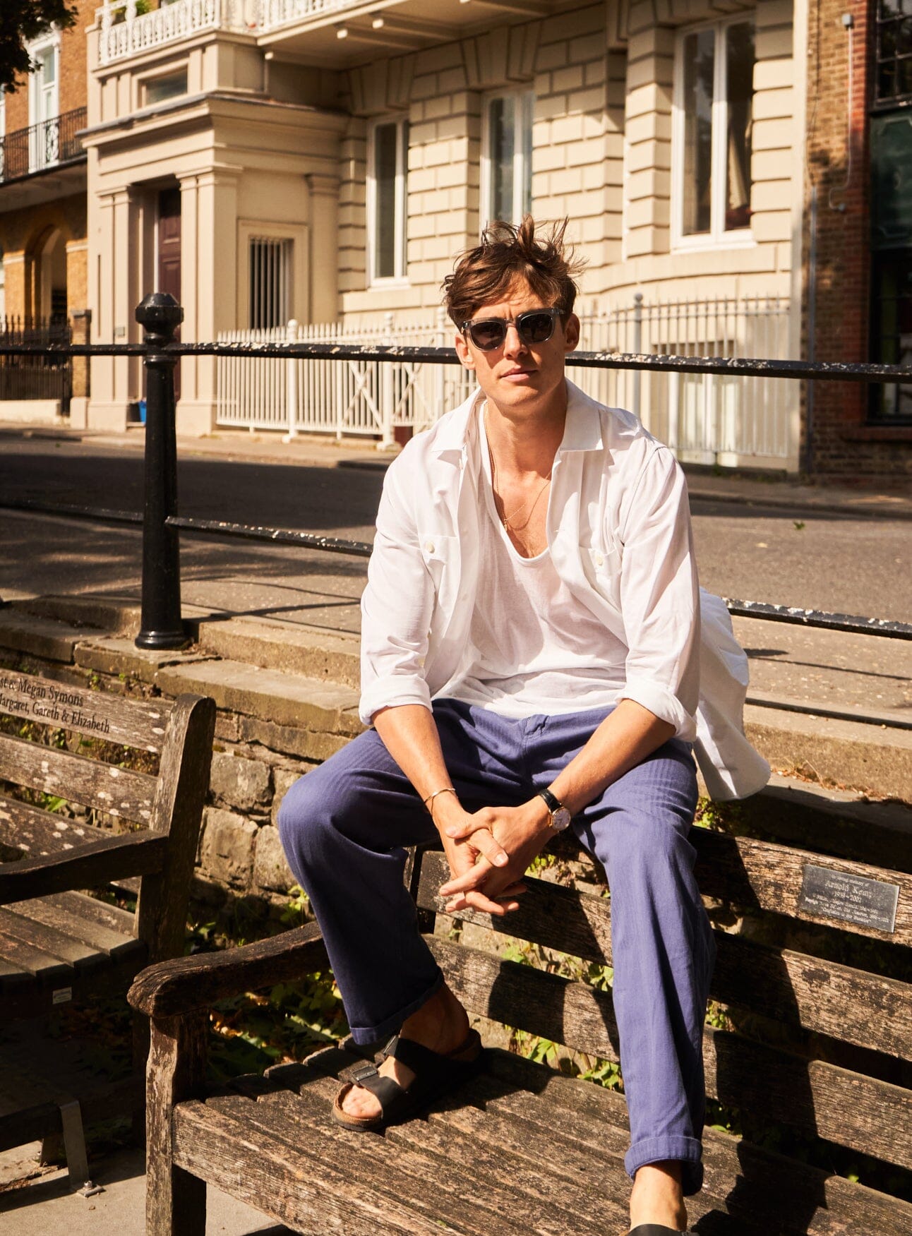 Recycled Italian White Double Pocket Shirt