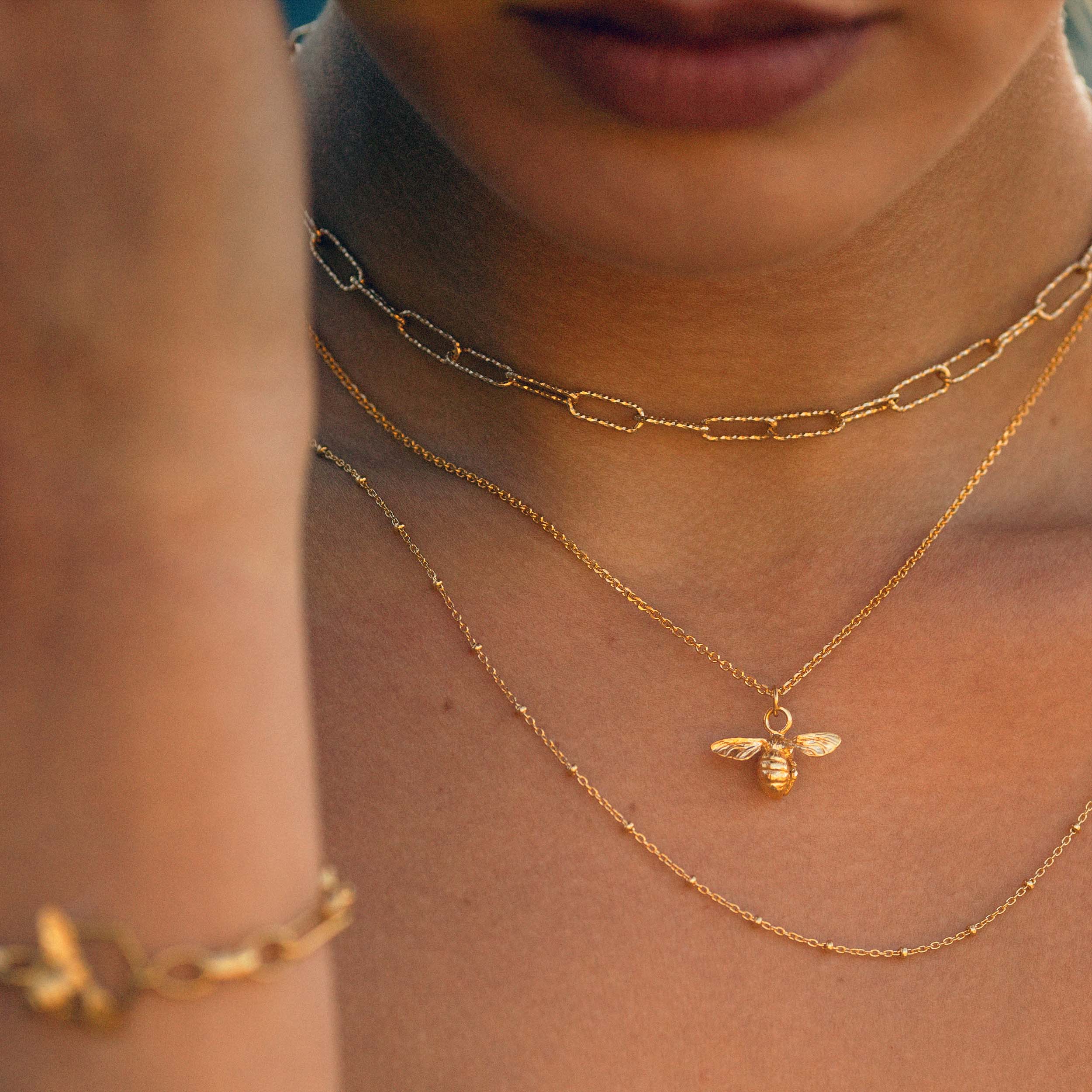 Gold Little Bee Pendant