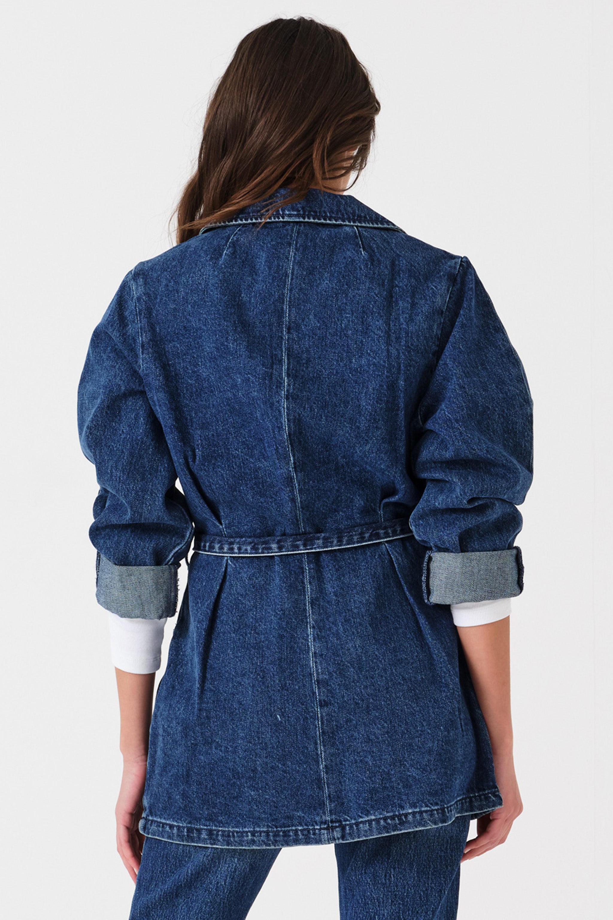 Bette Belted Denim Jacket in Phoenix