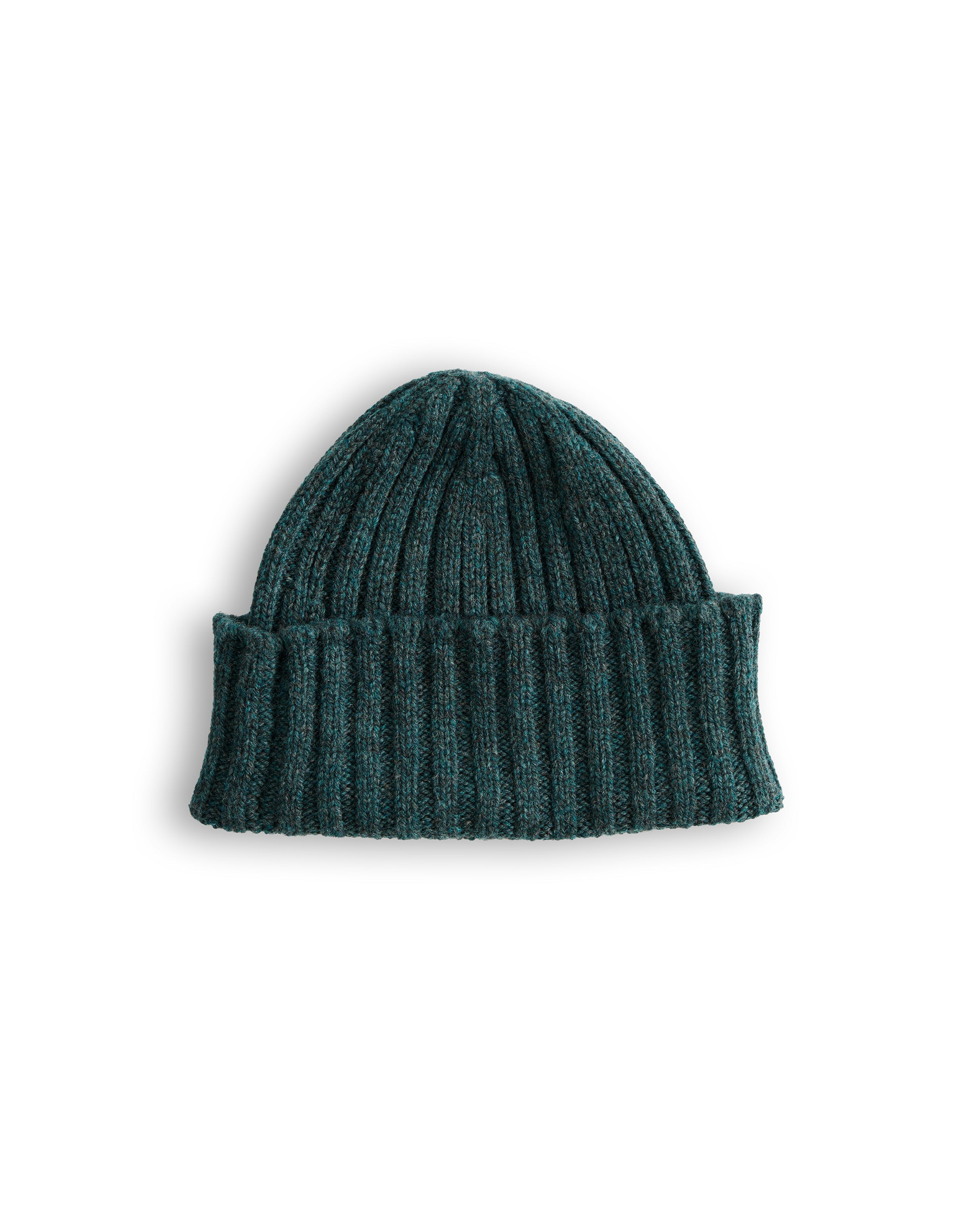 Merino Lambswool Beanie - Petrol Green (Knitted-to-Order)