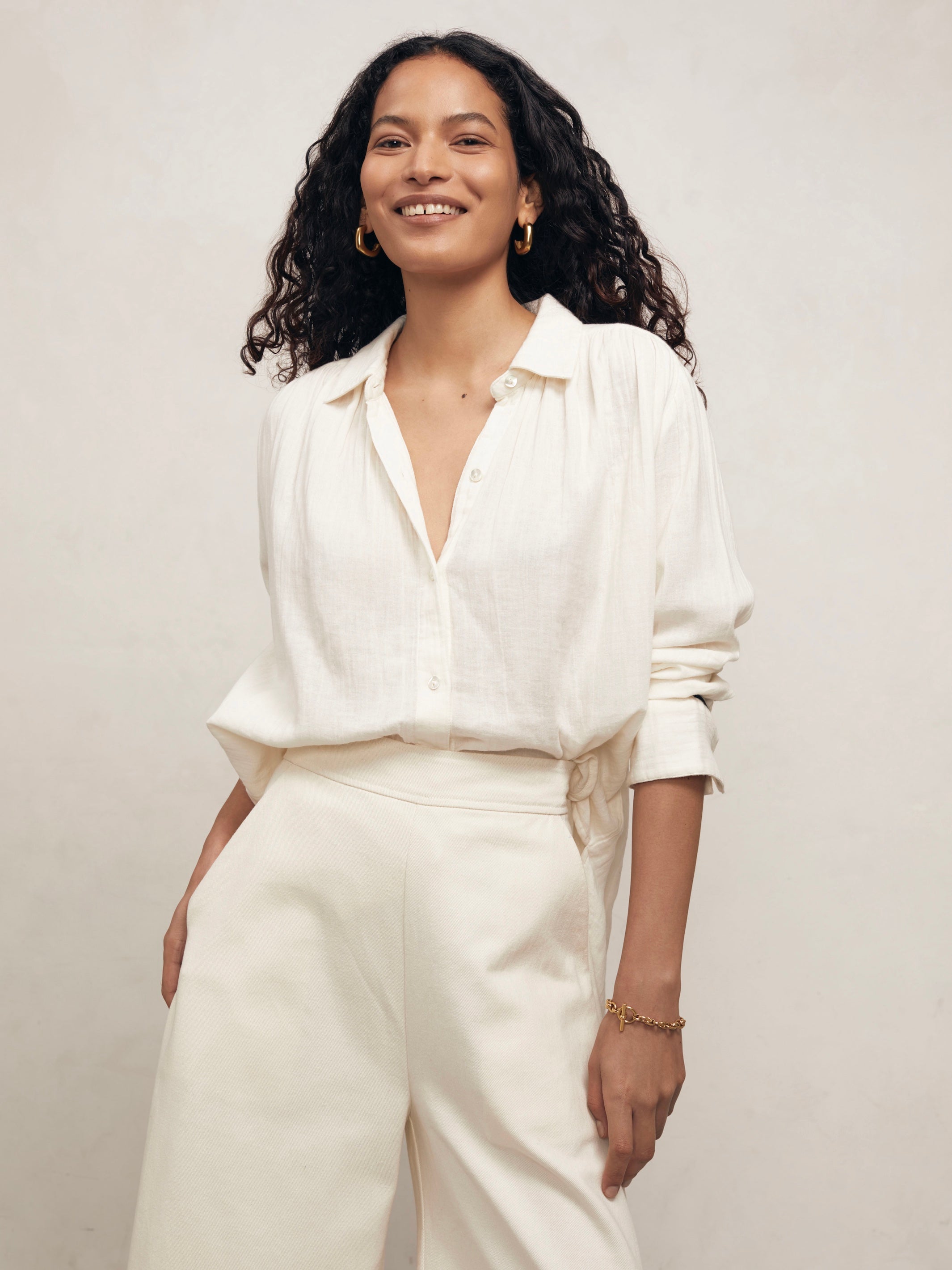 Martha - Panna Cotton Gauze Blouse