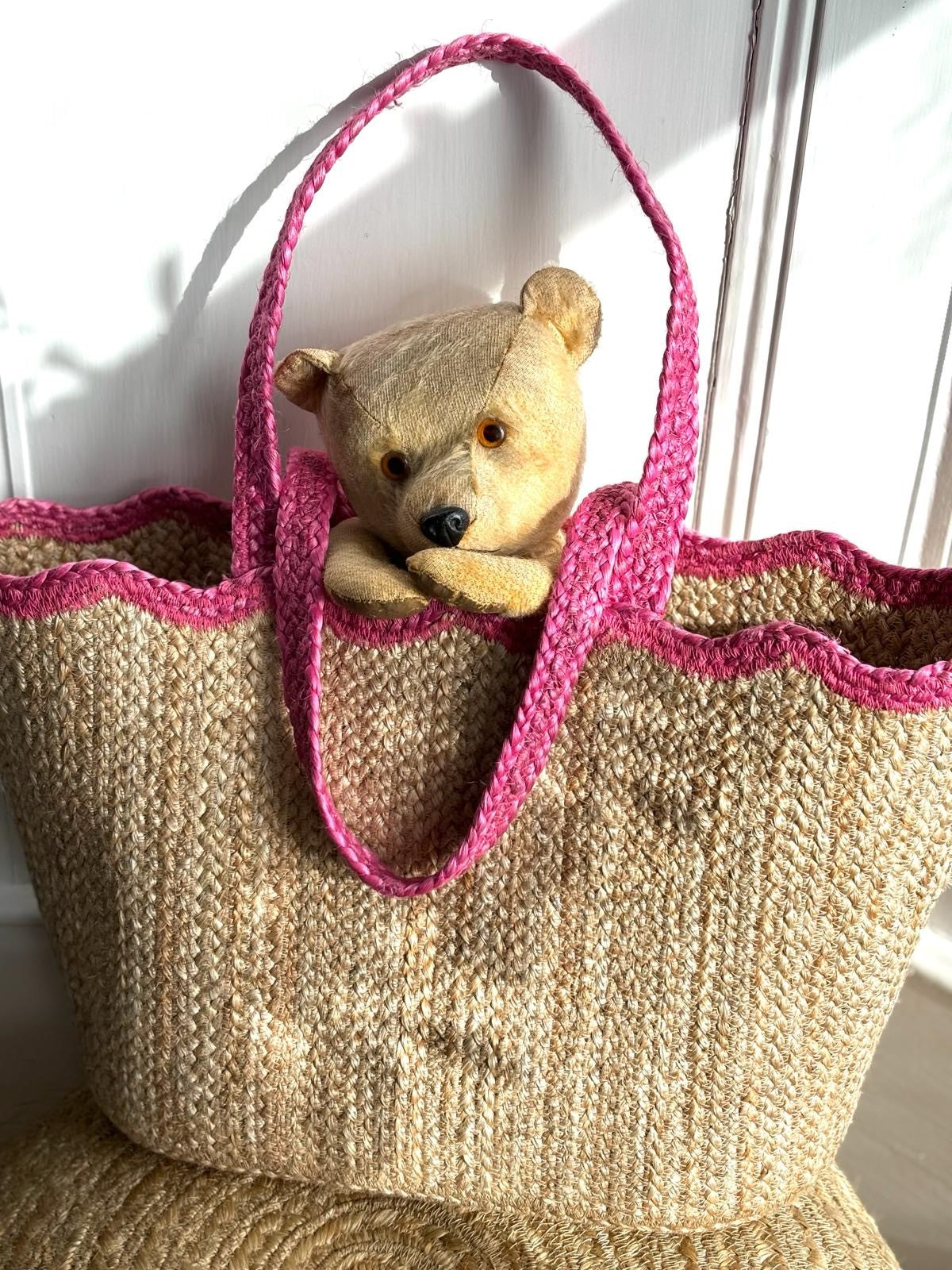 Magenta Scallop Tote Large