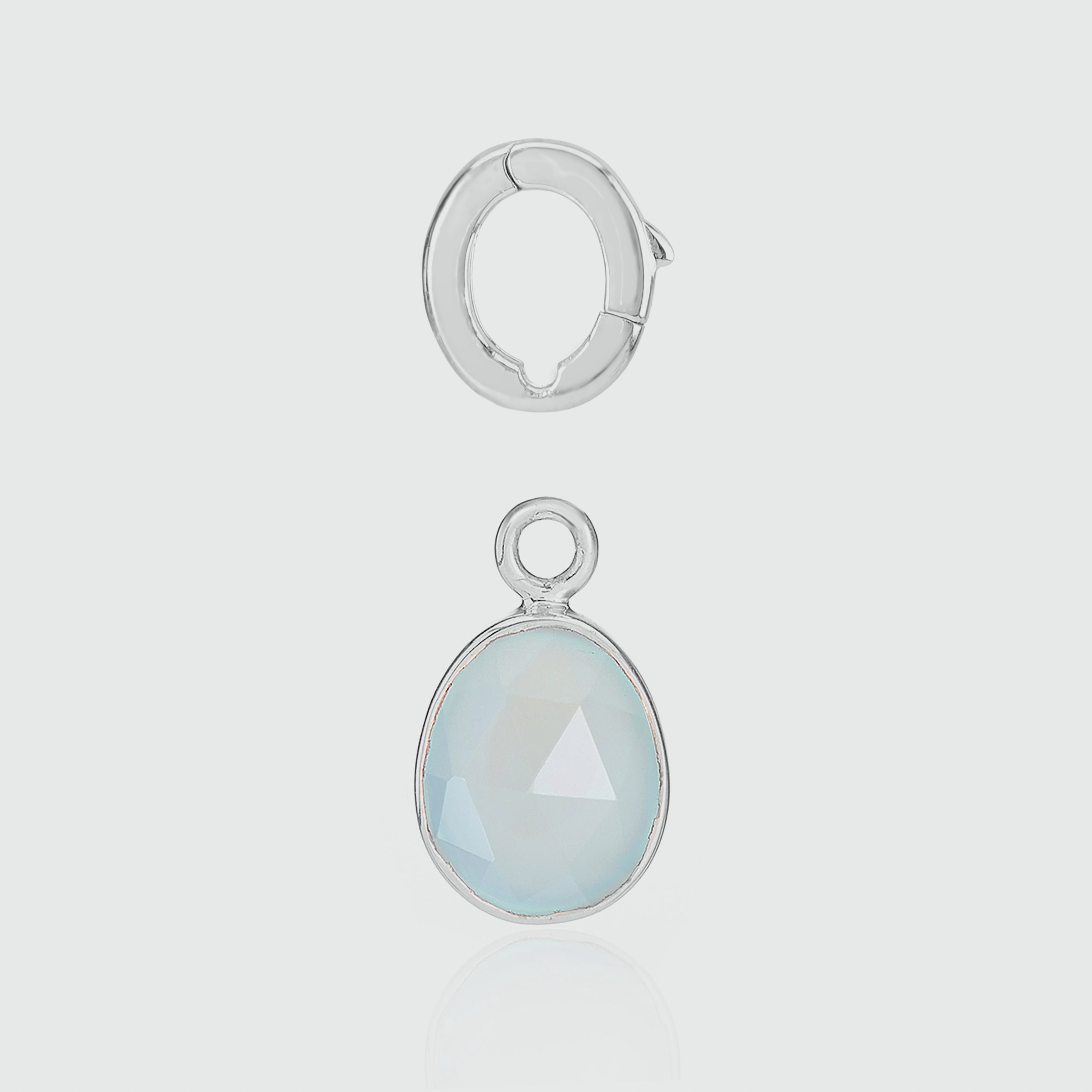 Manhattan Silver and Blue Topaz Interchangeable Gemstone Earrings