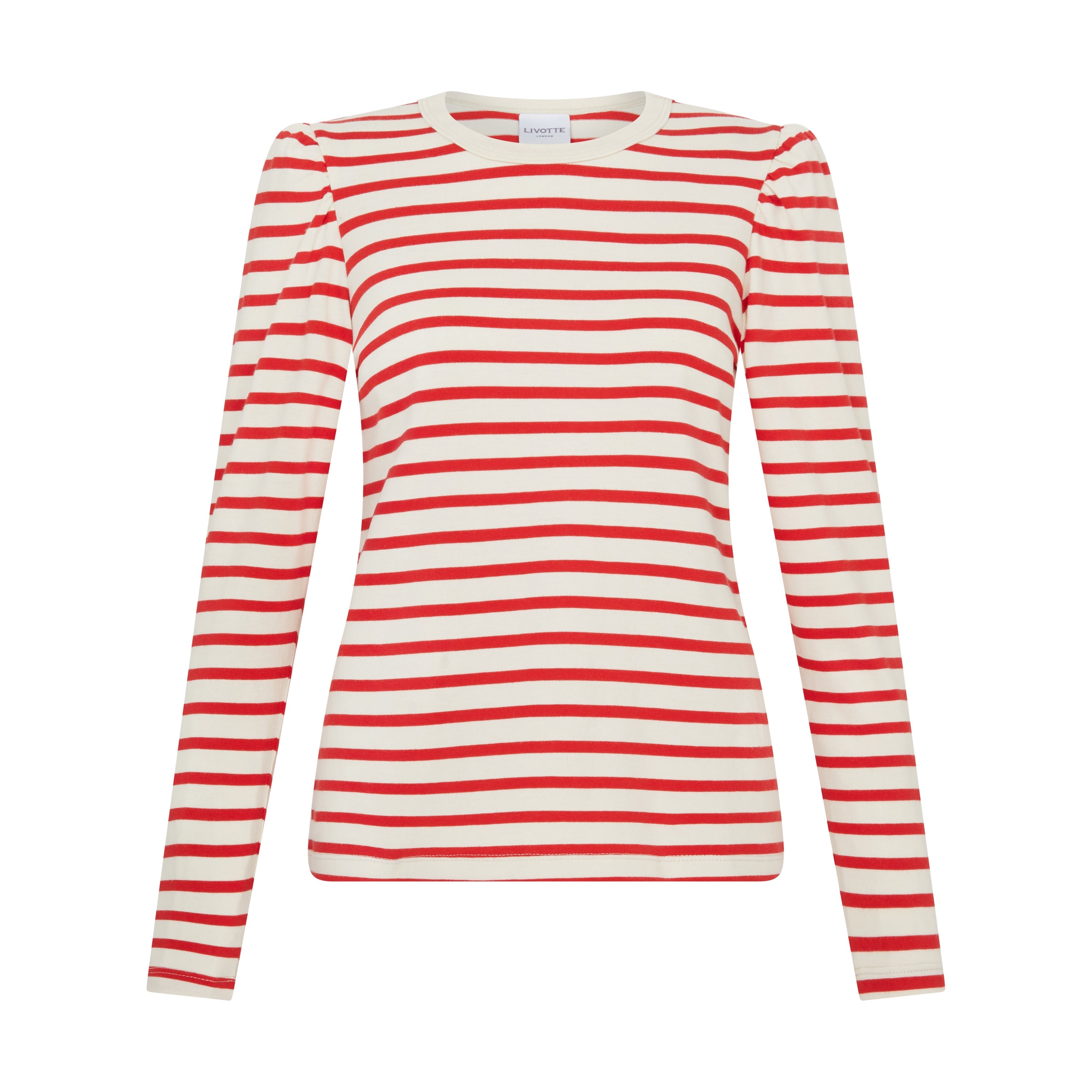 MELANIE-CREW NECK LONG PUFF SLEEVE T-SHIRT
